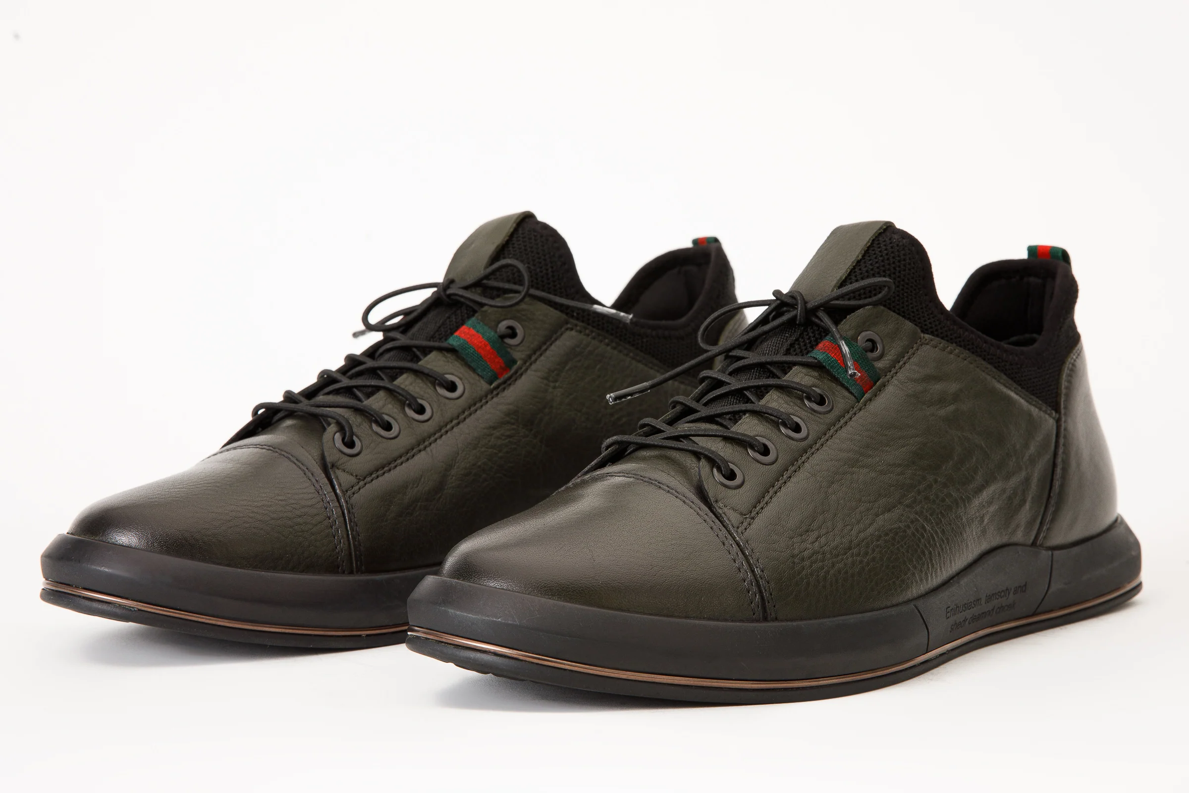 The Hoxton Green Leather Men Sneaker Final Sale! - Image 2