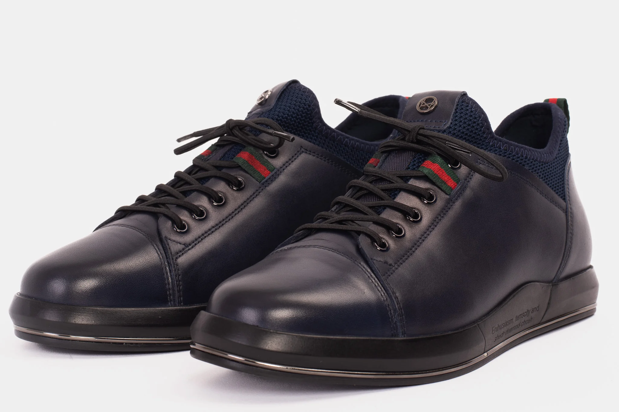 The Hoxton Navy Leather Men Sneaker Final Sale! - Image 2