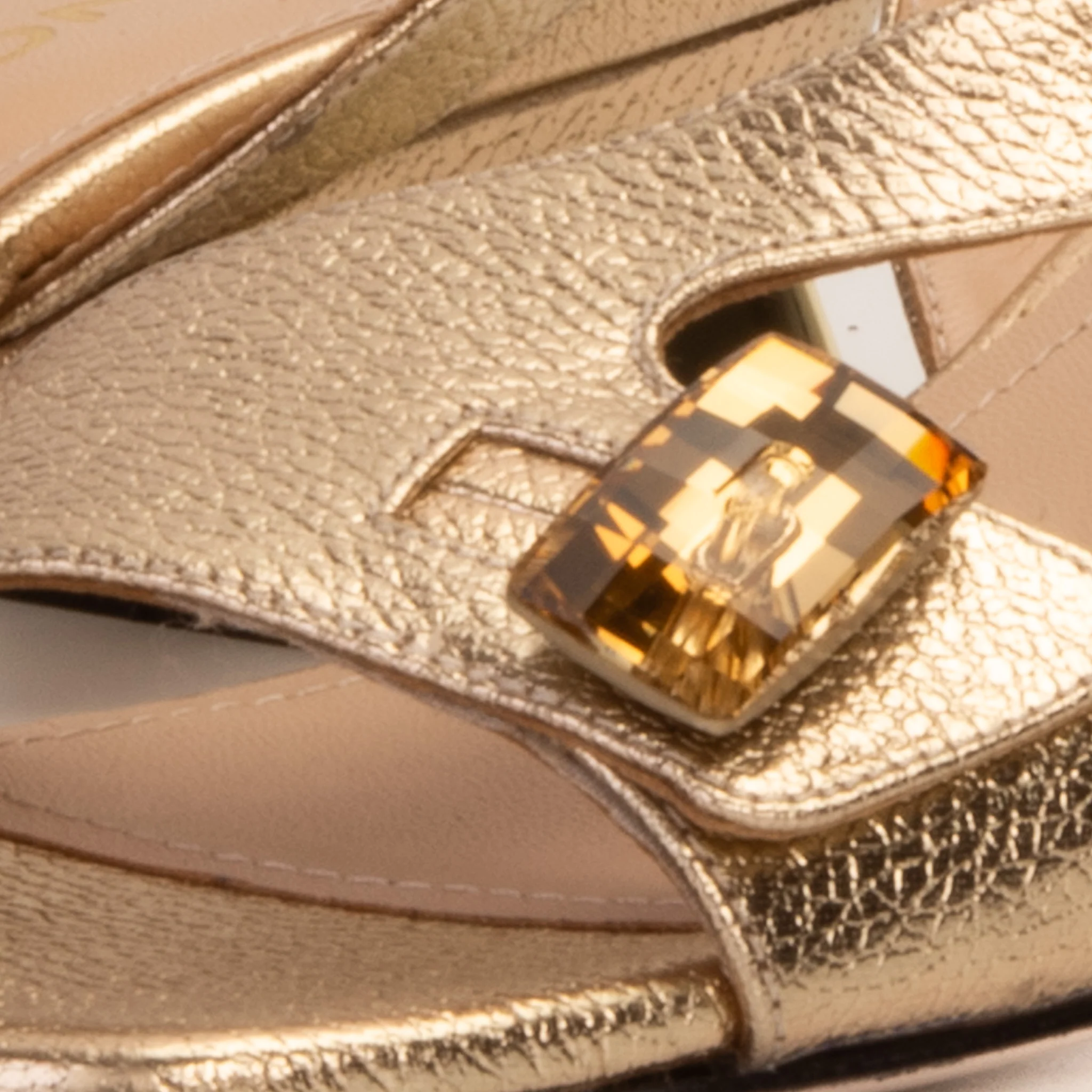 The Iconic Gold Leather Women Sandal - Image 6
