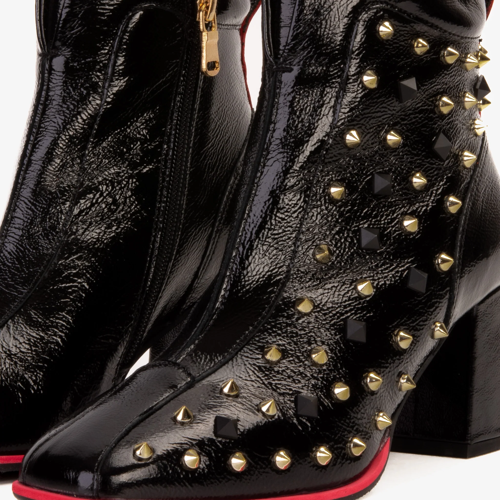 The Infanta Black Leather Block Heel Women Boot - Image 5