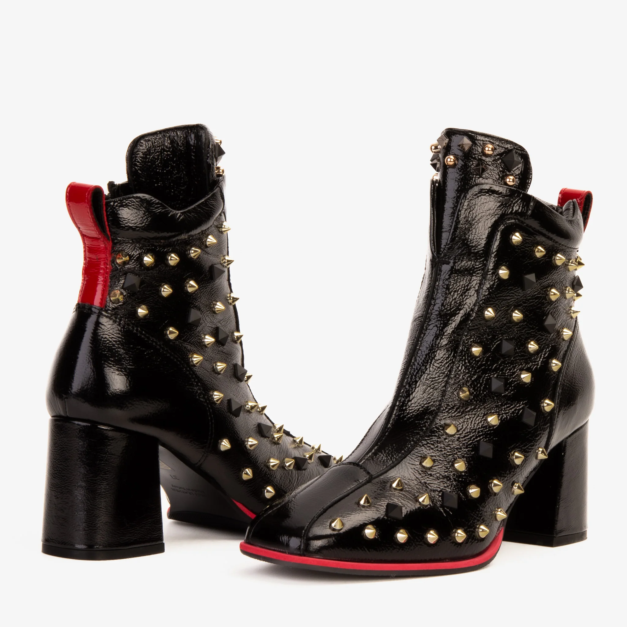 The Infanta Black Leather Block Heel Women Boot - Image 7
