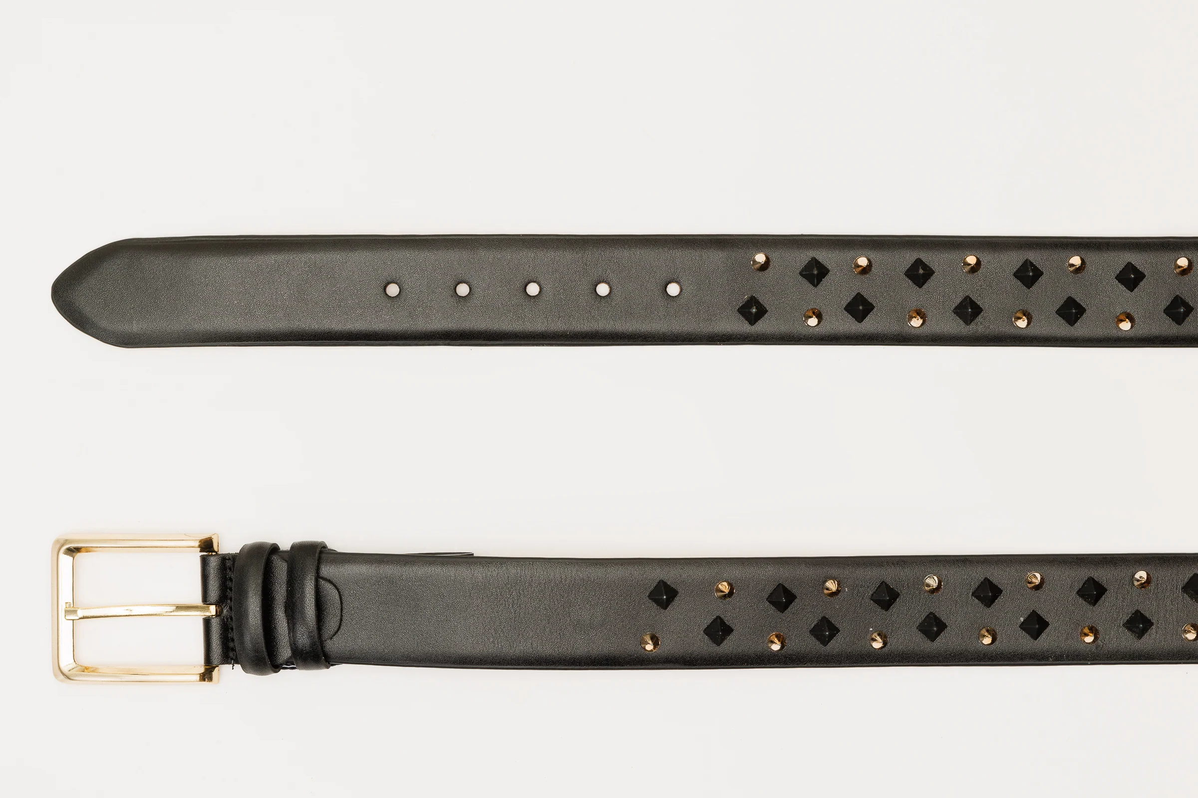 The Infanta Black Spike Leather Belt - Image 3