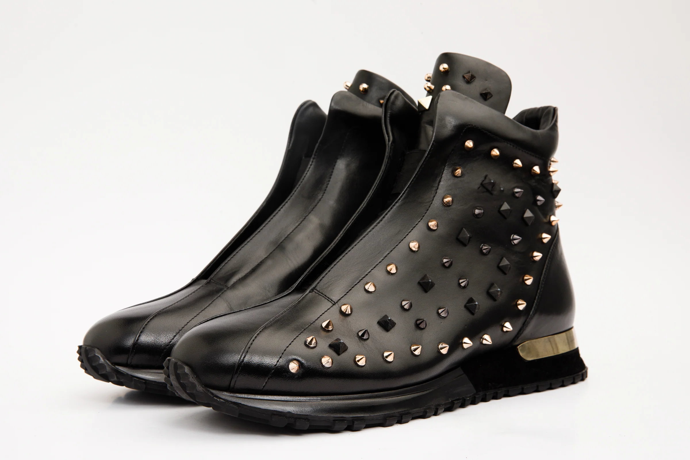 The Infanta High-Top Black Spike Leather Men Sneaker Limited Edition - Image 2
