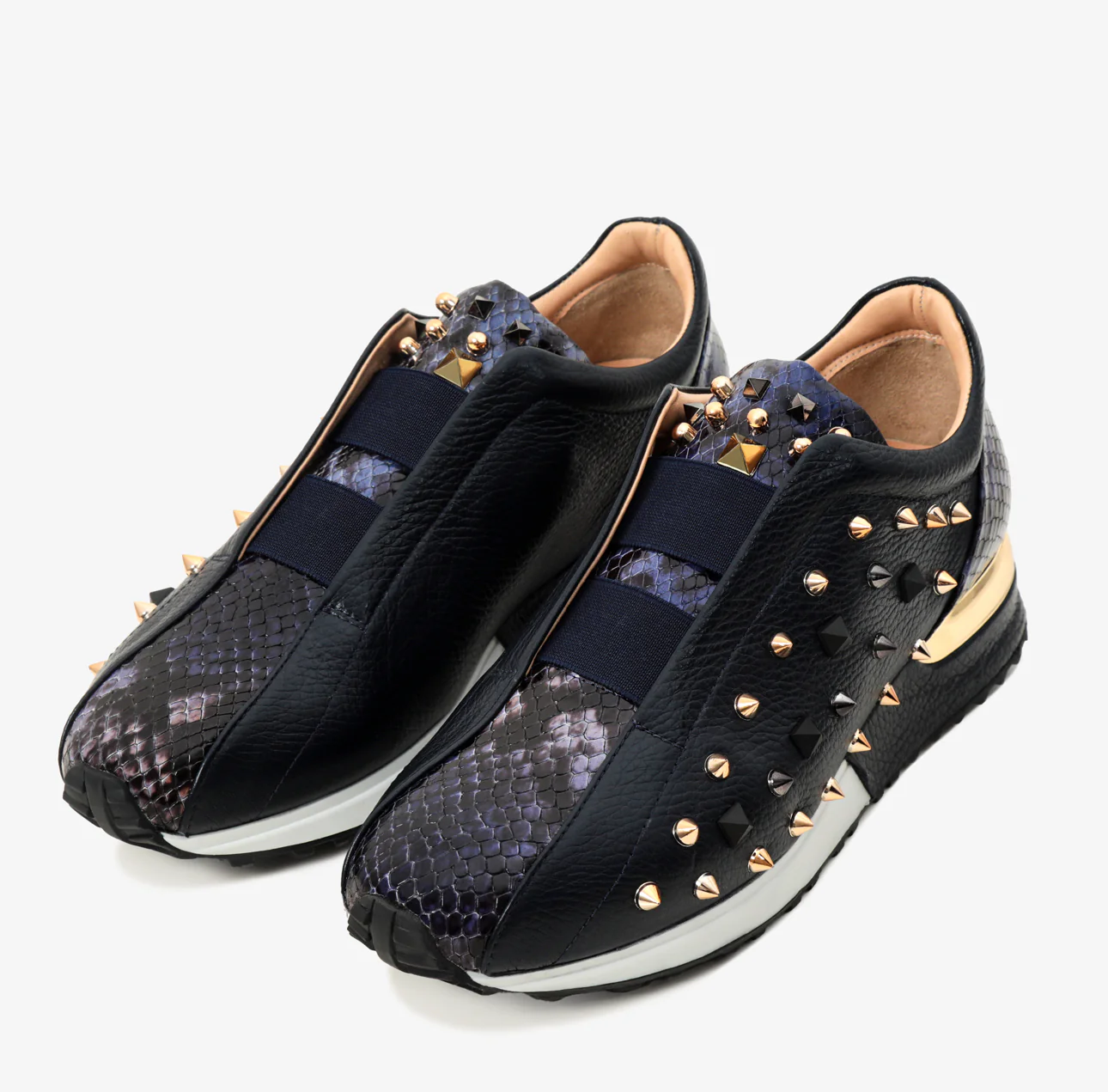 The Infanta Navy Spike Leather Women Sneaker Limited Edition - Image 2