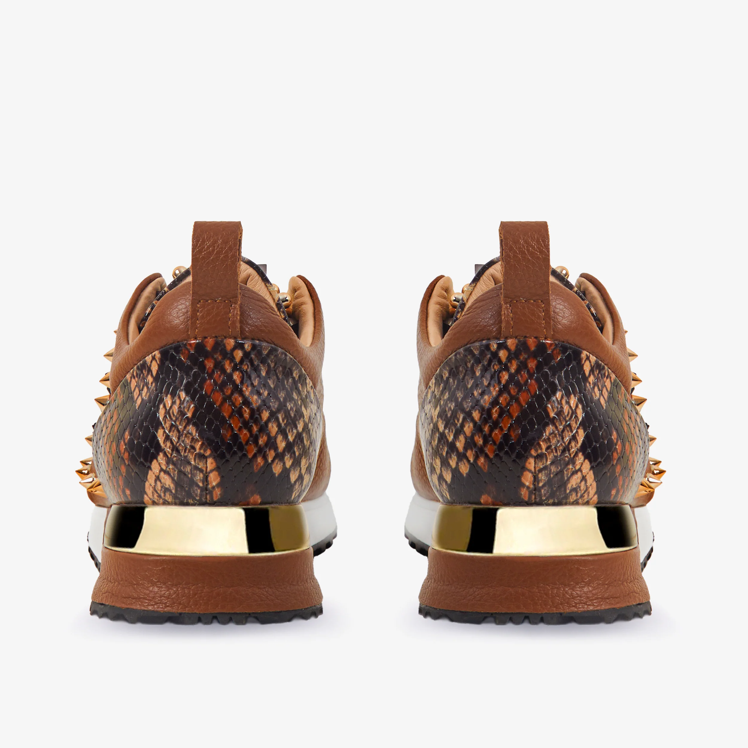 The Infanta Tan Spike Leather Women Sneaker Limited Edition - Image 3