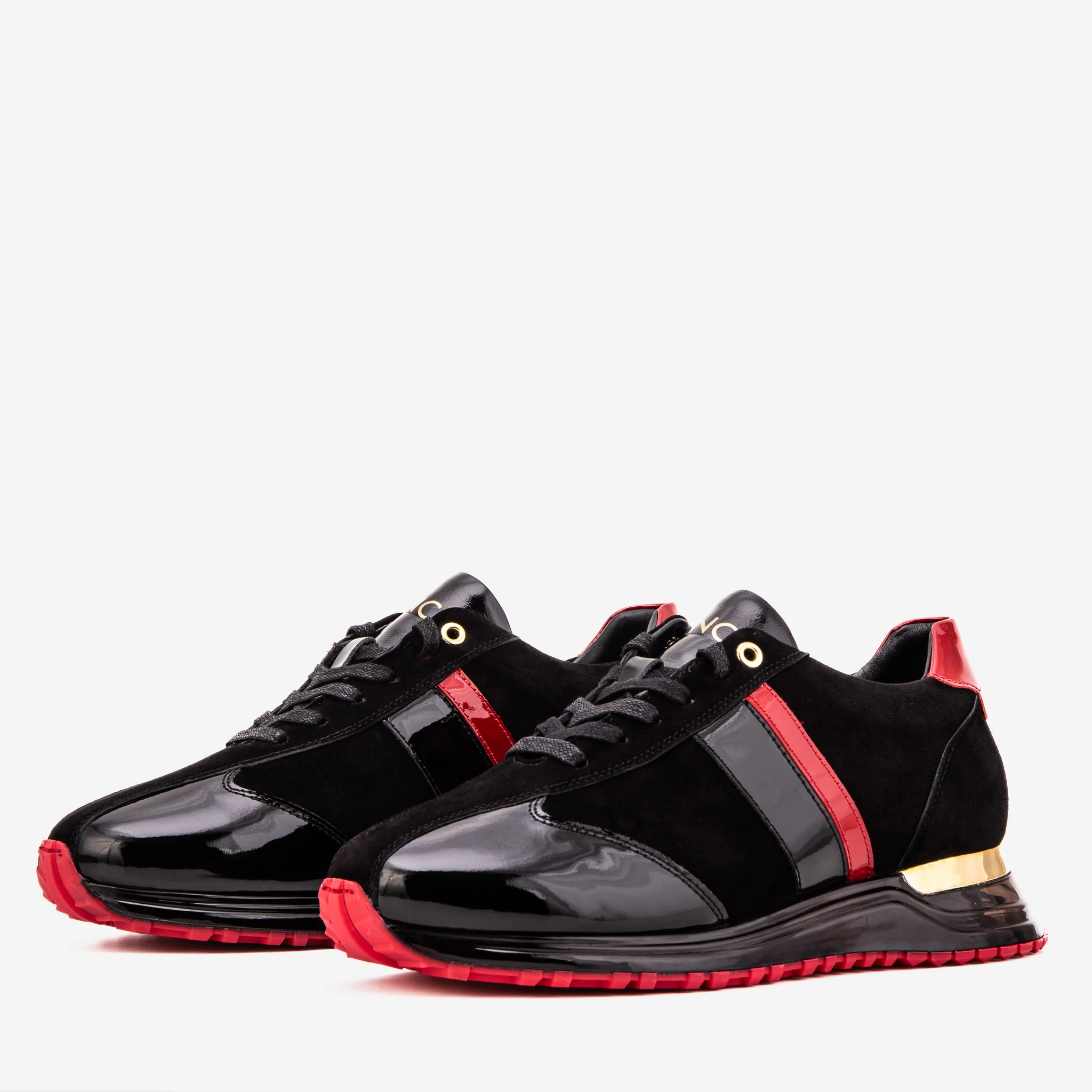 The Inferno Black & Red Leather Men Sneaker - Image 2