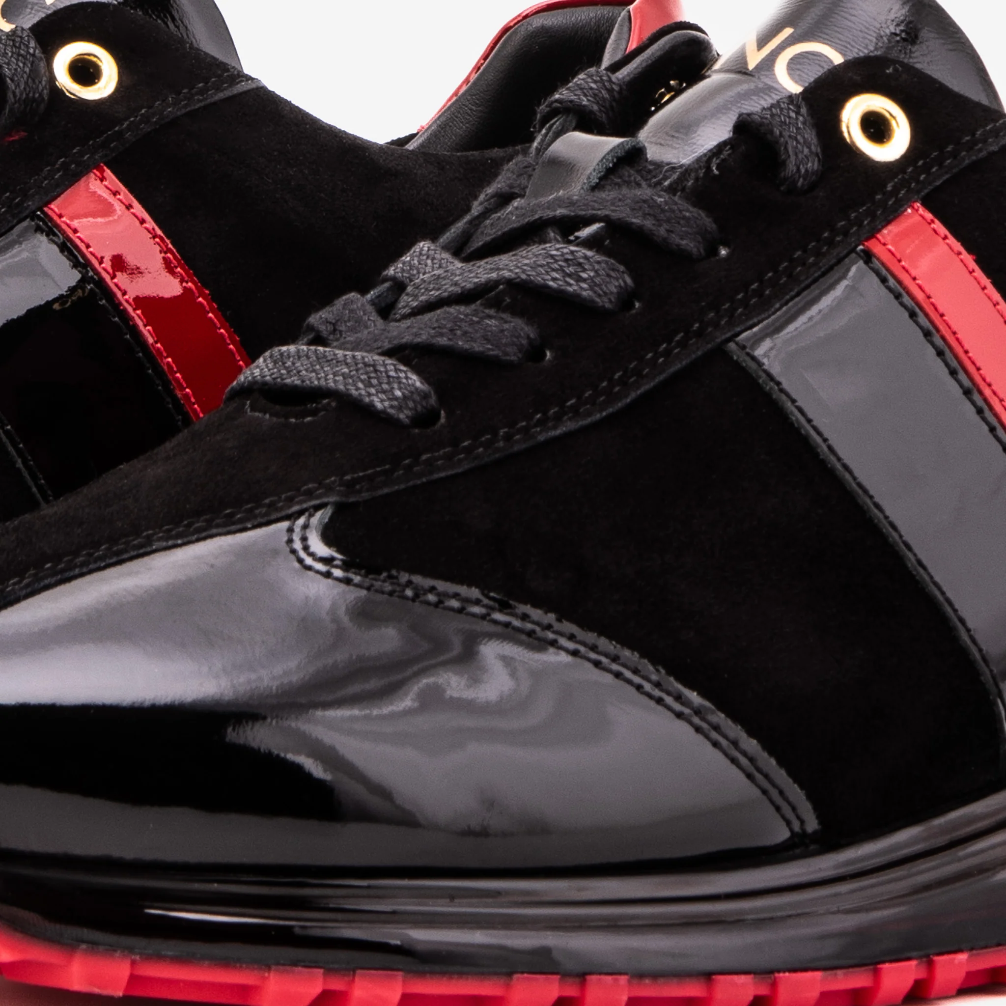 The Inferno Black & Red Leather Men Sneaker - Image 3