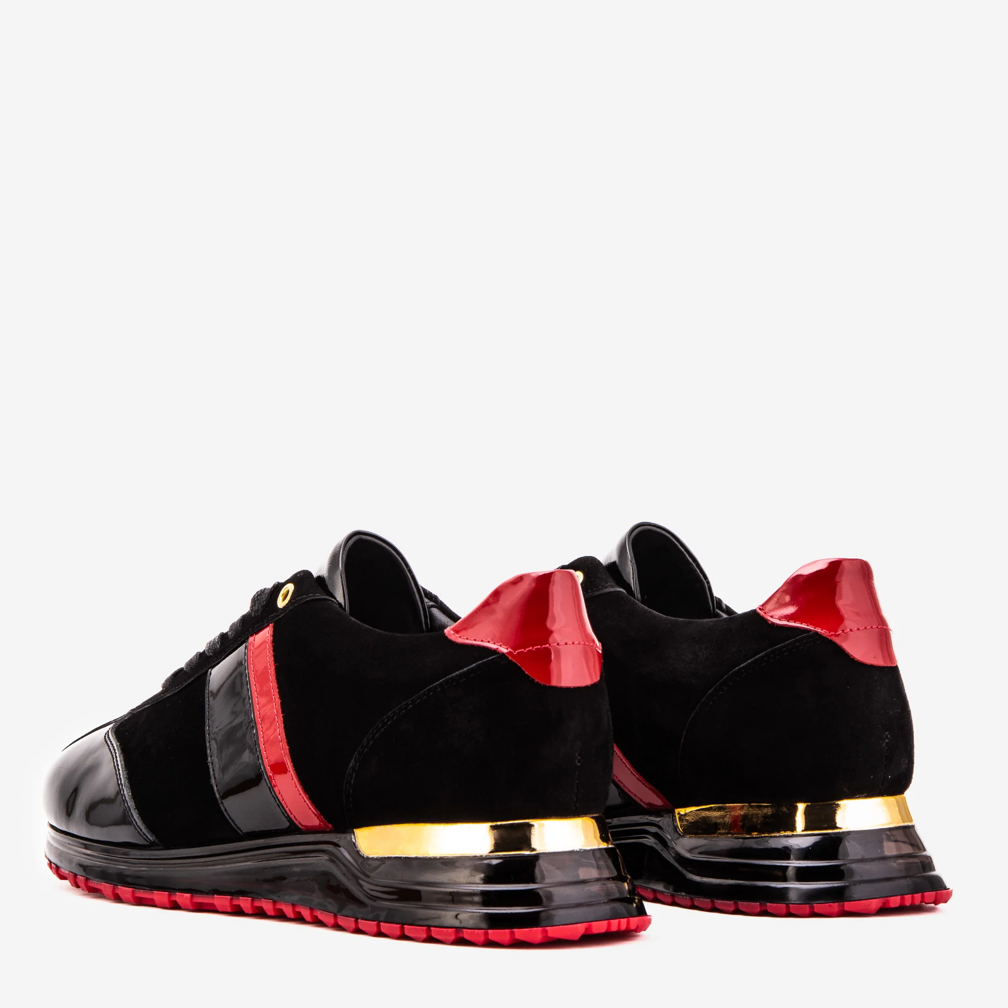 The Inferno Black & Red Leather Men Sneaker - Image 5