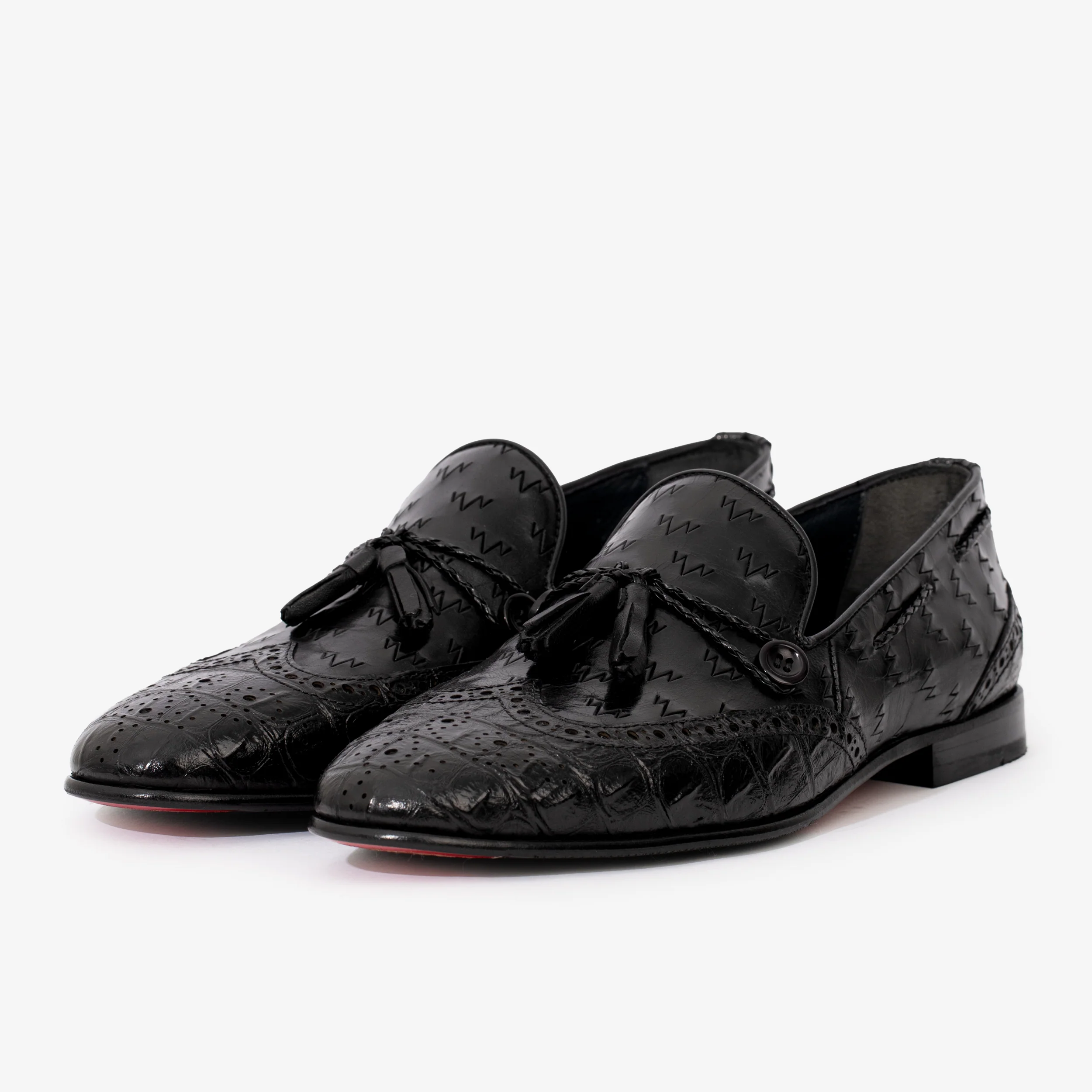 The Istanbul Black Leather Tassel Loafer Men Shoe - Image 2