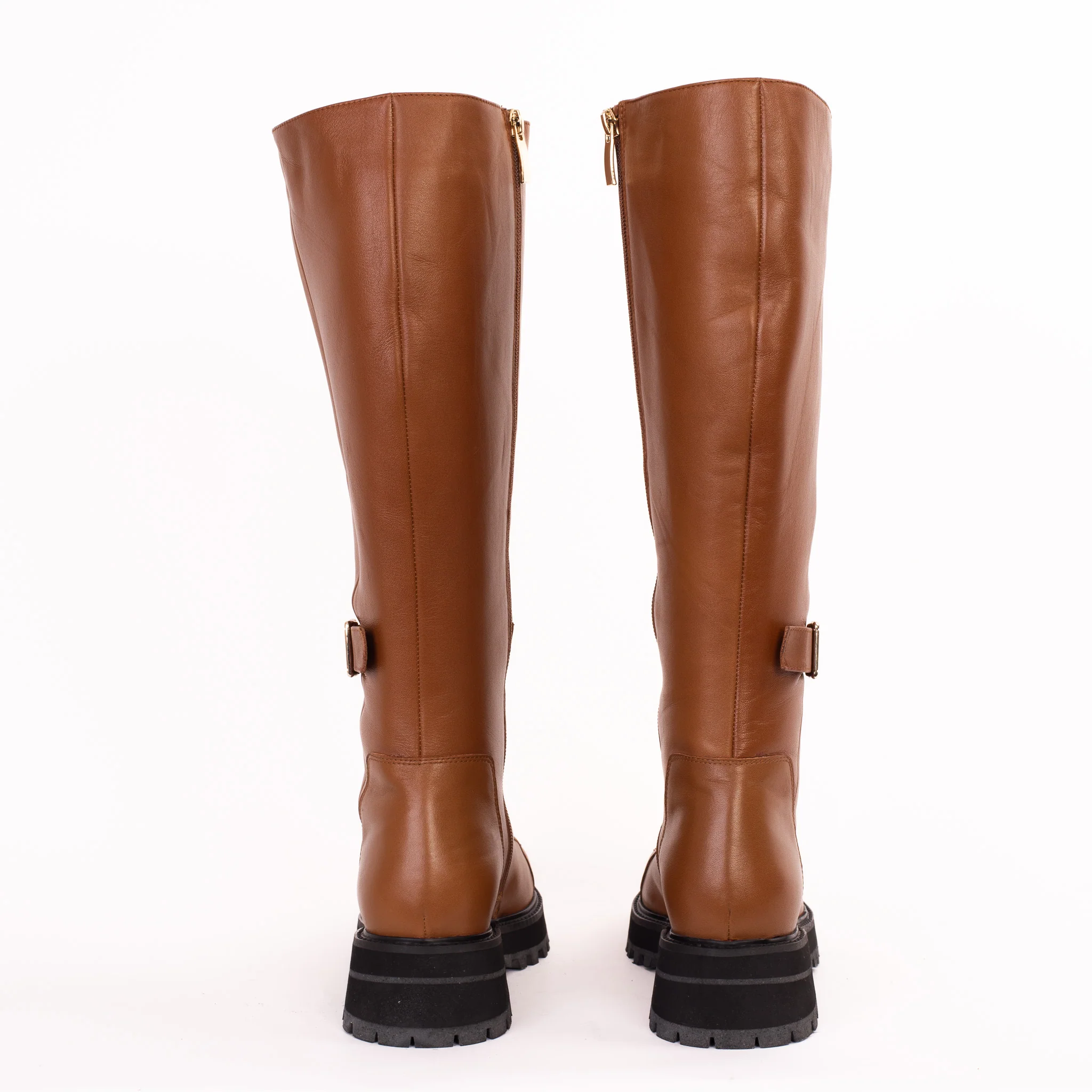 The Istinye Tan Leather Knee High Lace-Up Women Boot Limited Edition Final Sale! - Image 5