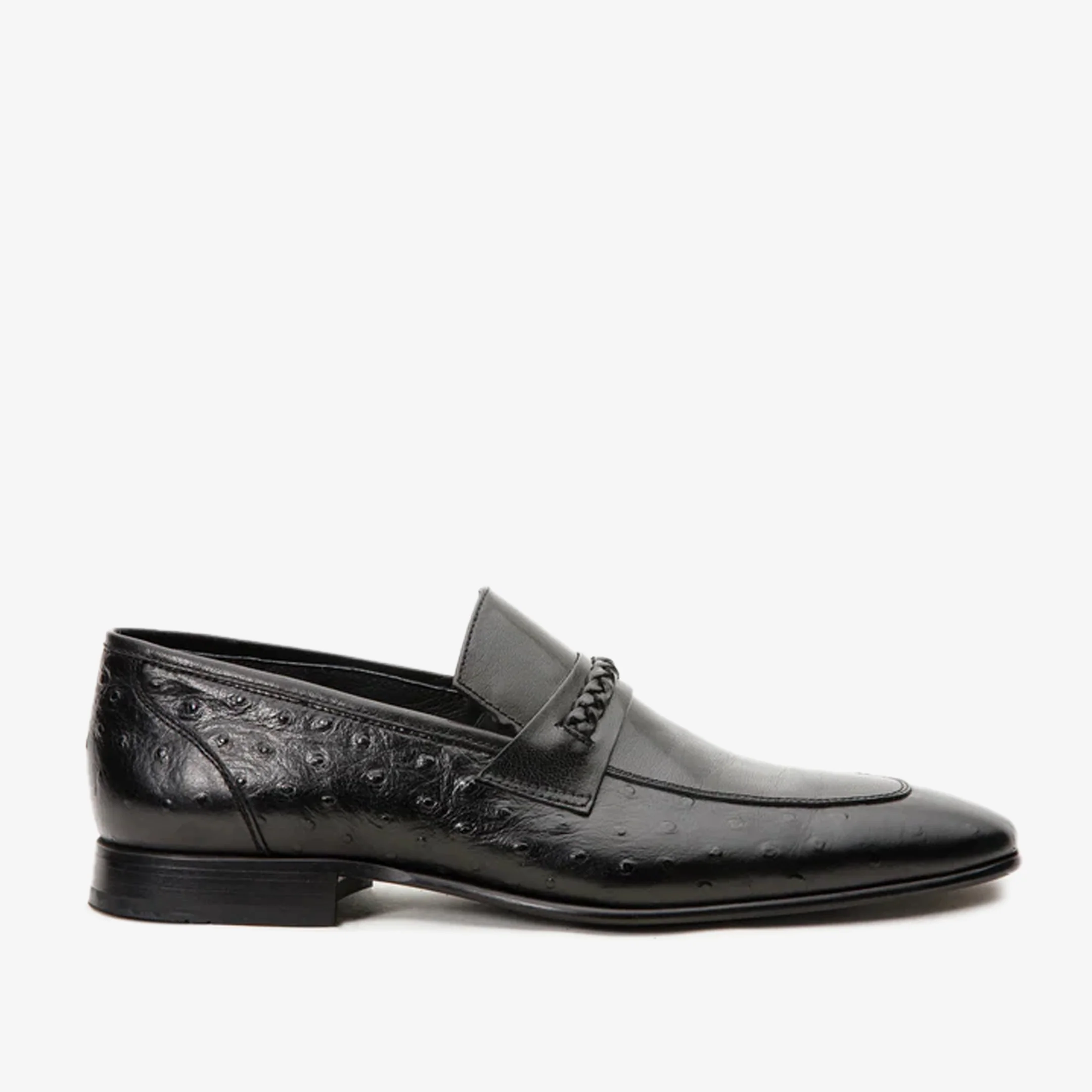 The Johannesburg Black Leather Dress Loafer Men Shoe