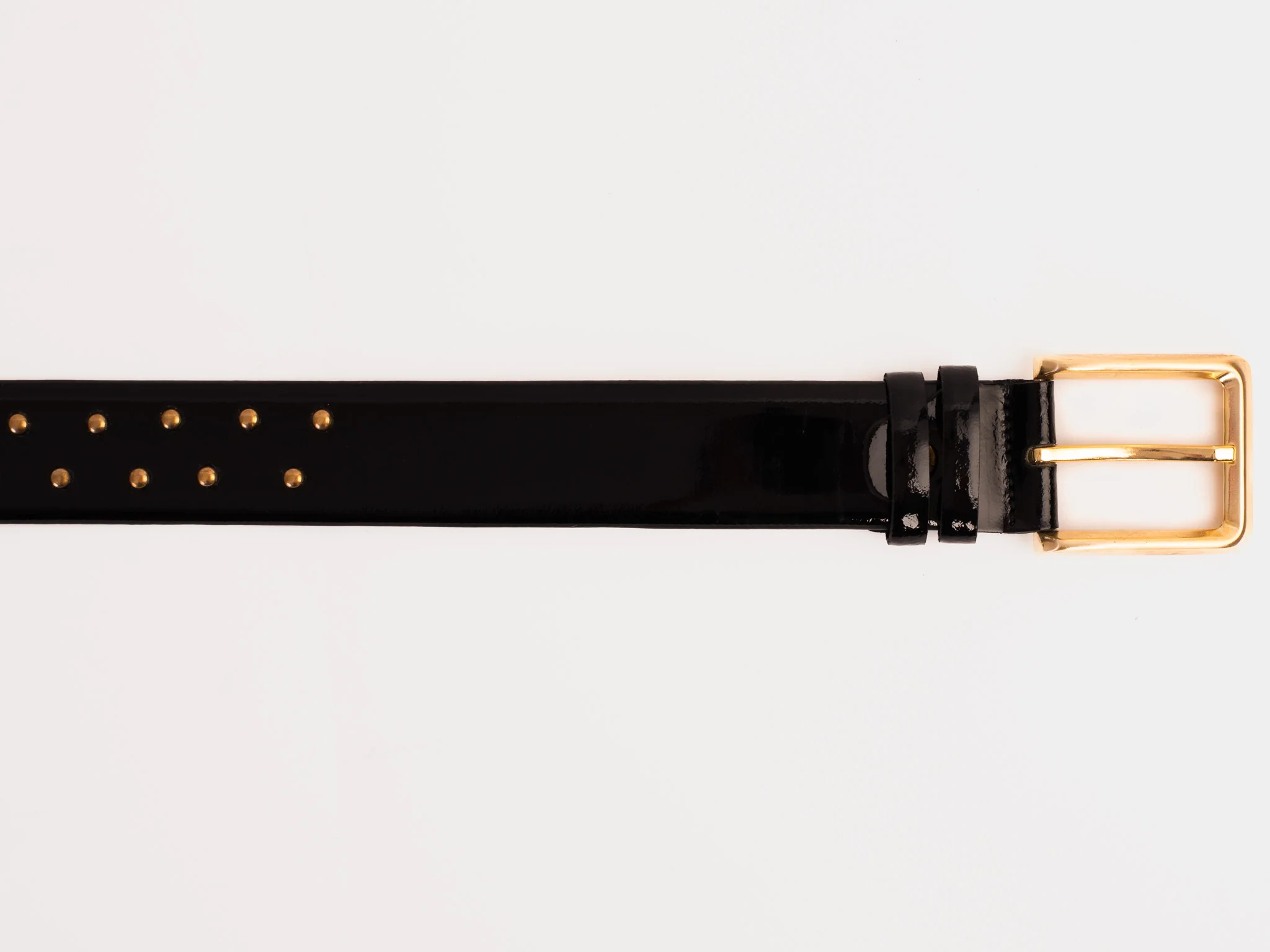 The Jupiter Black Patent Spike Leather Belt - Image 3
