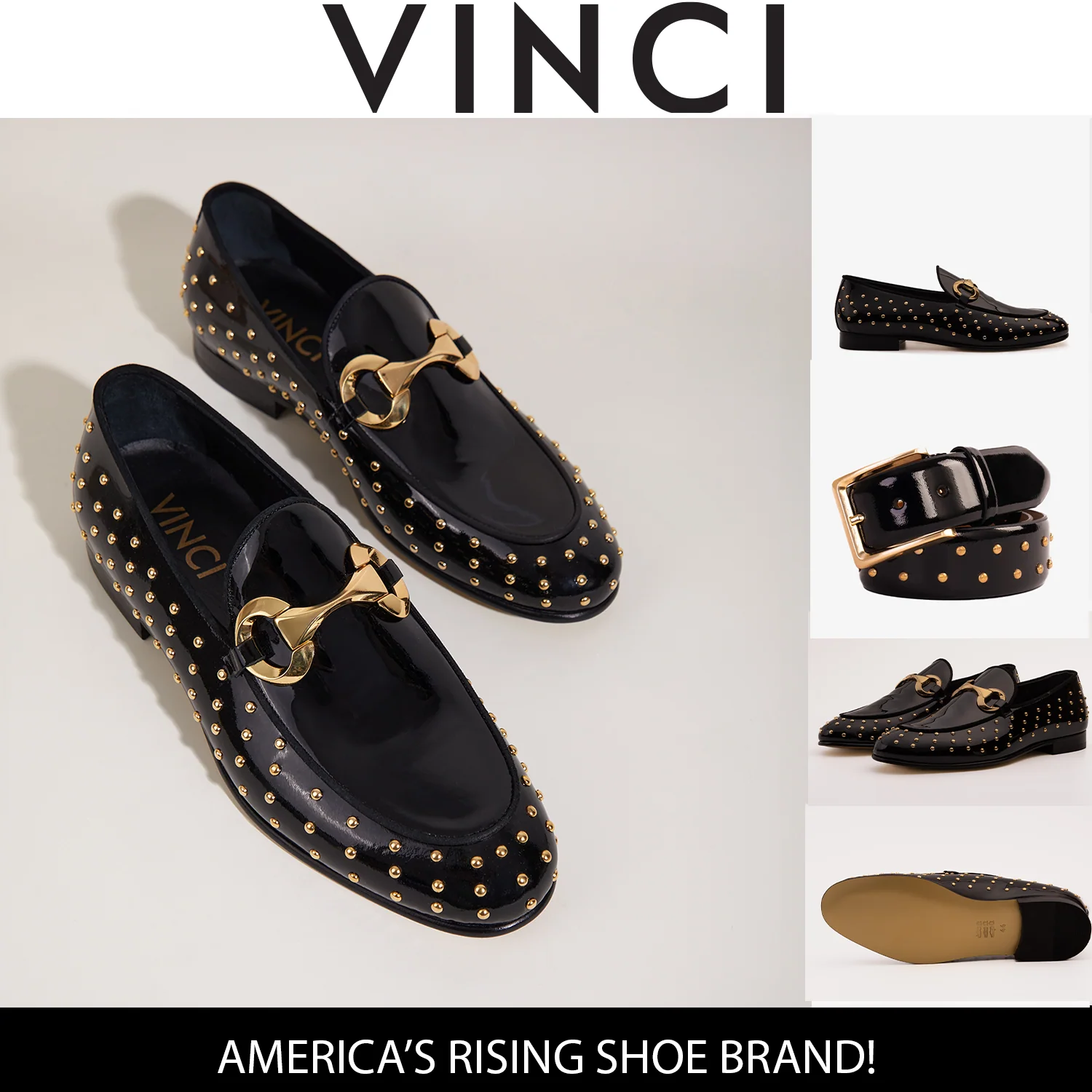 The Jupiter  Shoe Black Spike Leather  Bit Dress Loafer Limited Edition Men  Shoe - Image 8