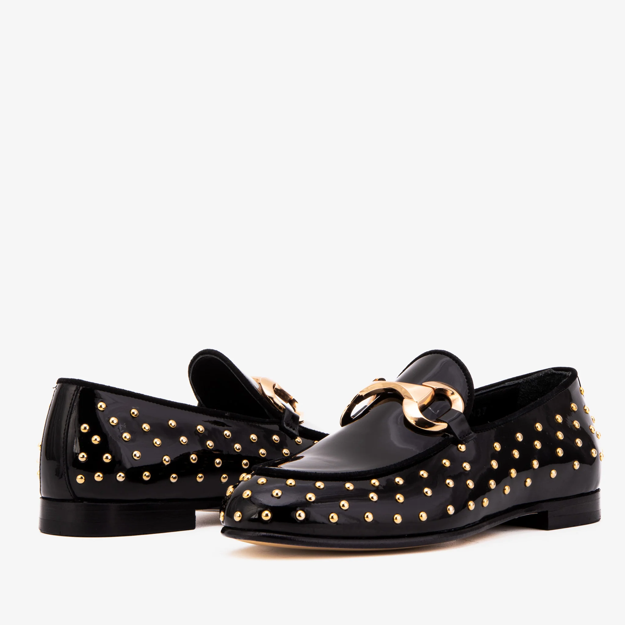 The Jupiter Shoe Black Spike Leather Bit Dress Loafer Limited Edition Women Shoe - Image 5