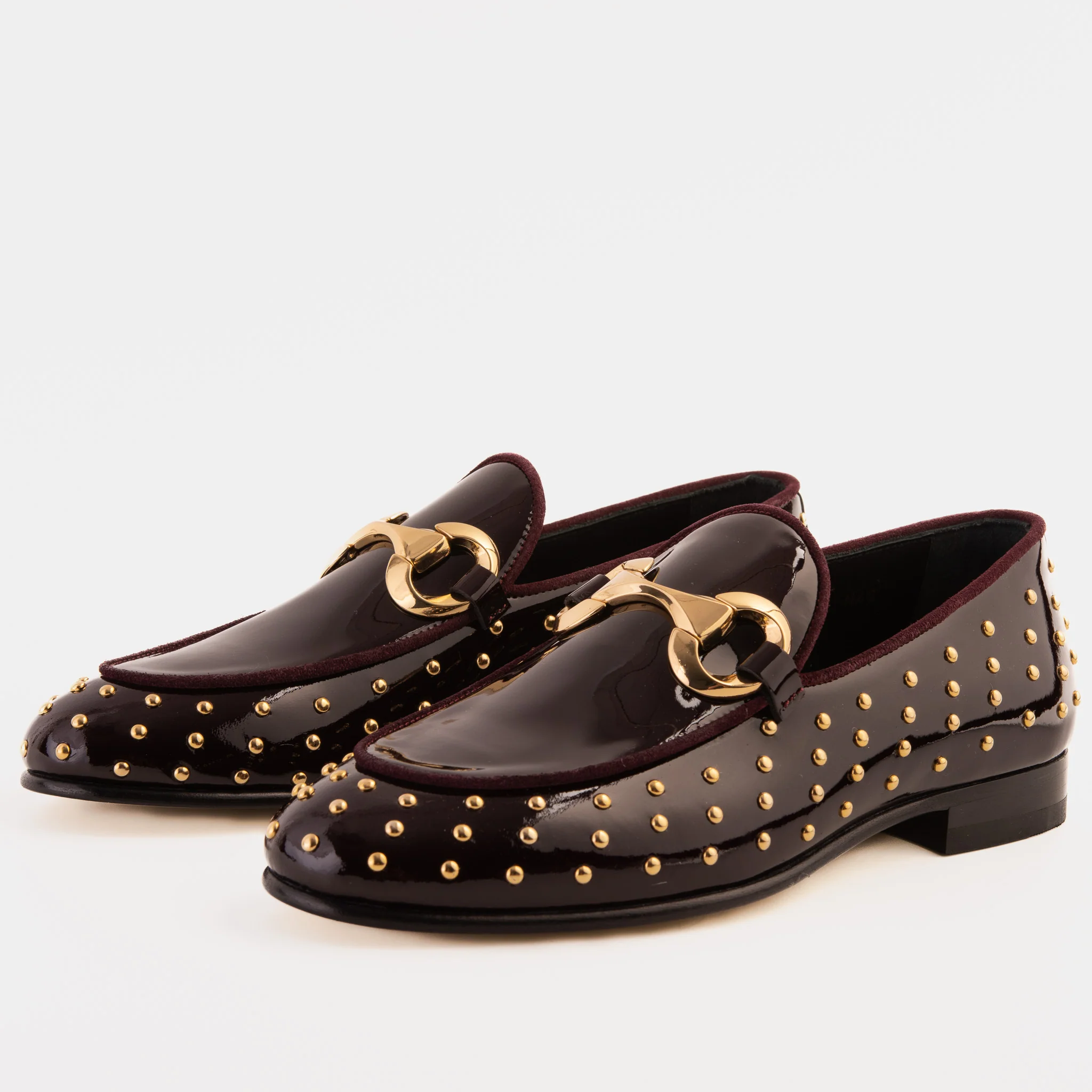 The Jupiter Shoe Burgundy Spike Leather Bit Dress Loafer Limited Edition Men Shoe - Image 2