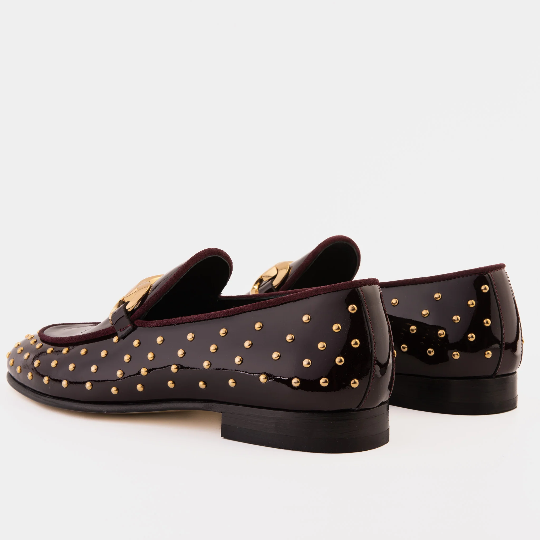 The Jupiter Shoe Burgundy Spike Leather Bit Dress Loafer Limited Edition Men Shoe - Image 3