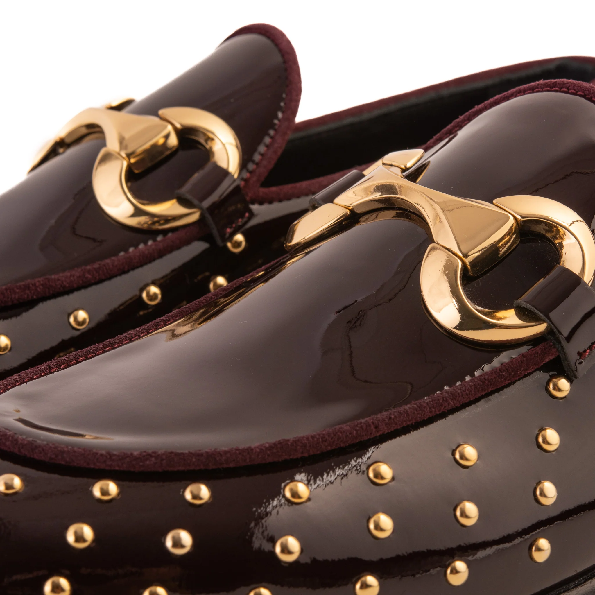 The Jupiter Shoe Burgundy Spike Leather Bit Dress Loafer Limited Edition Men Shoe - Image 4