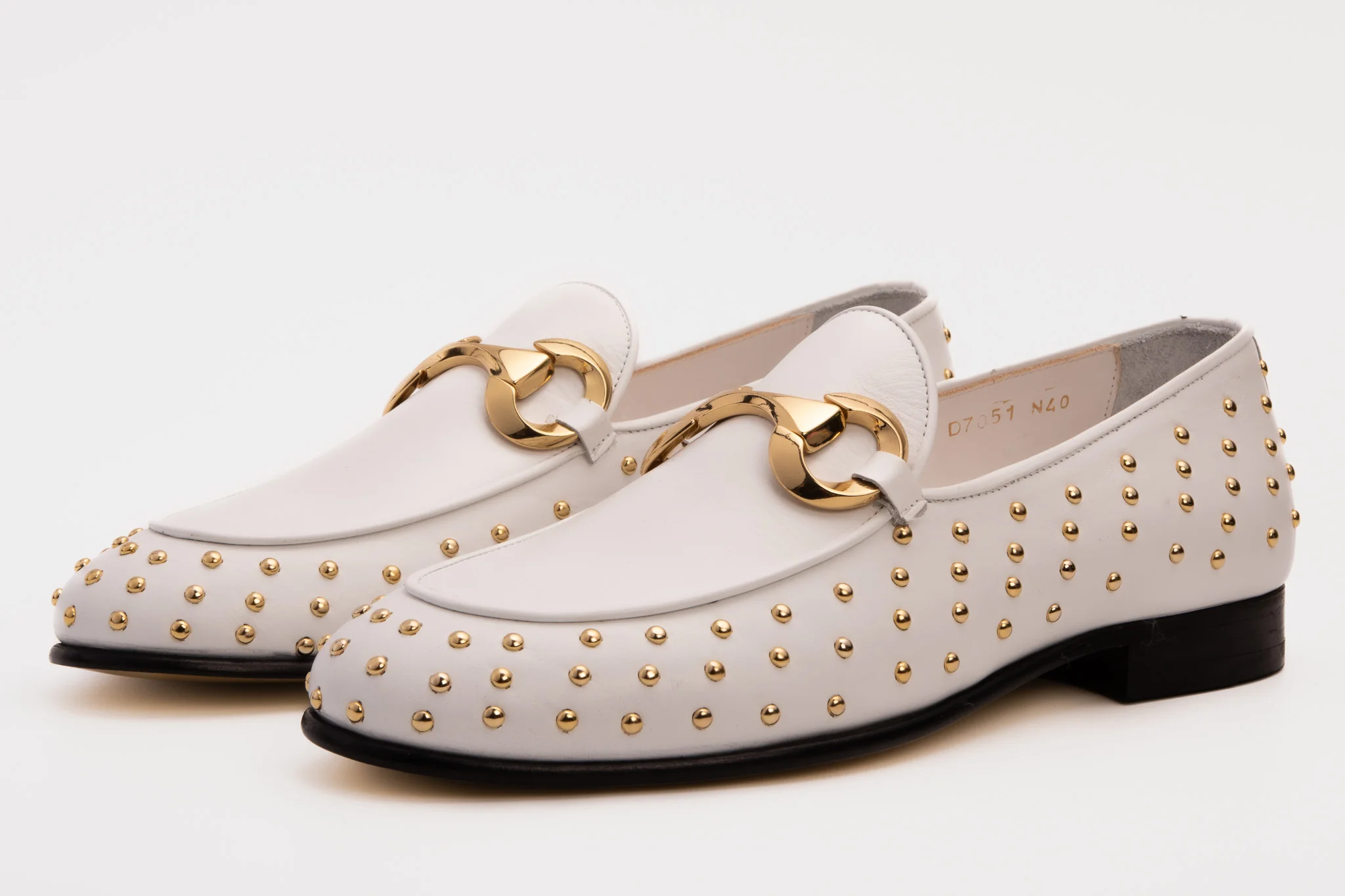The Jupiter Shoe White Spike Leather Bit Dress Loafer Limited Edition Men Shoe - Image 2