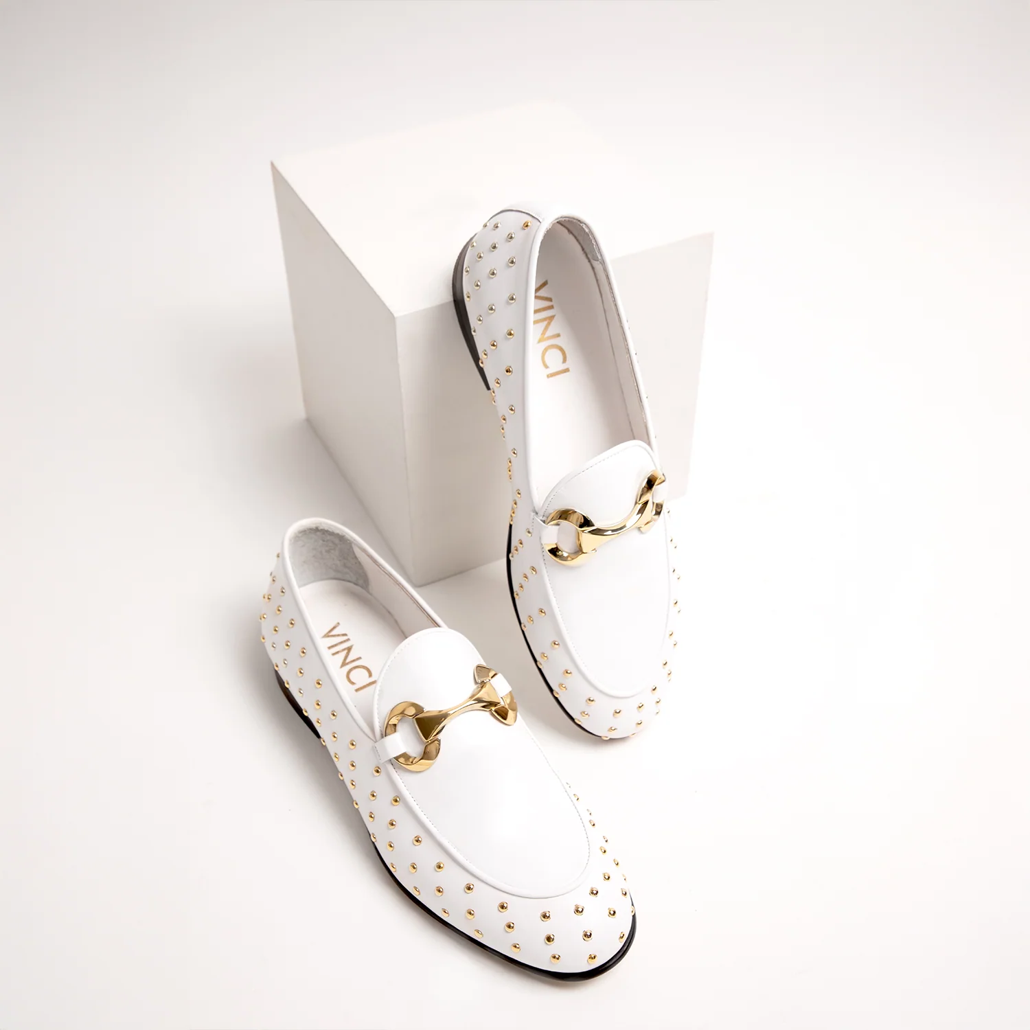 The Jupiter Shoe White Spike Leather Bit Dress Loafer Limited Edition Men Shoe - Image 8