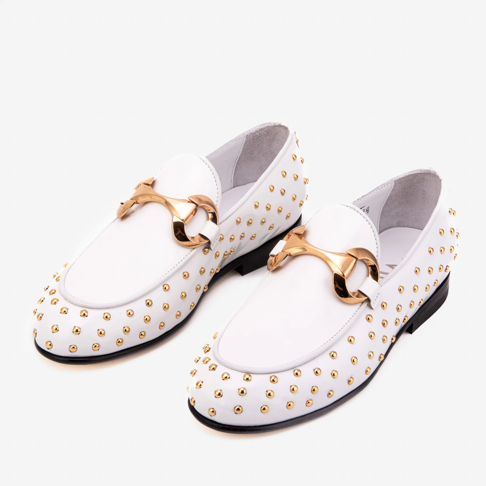 The Jupiter Shoe White Spike Leather Bit Dress Loafer Limited Edition Women Shoe - Image 3