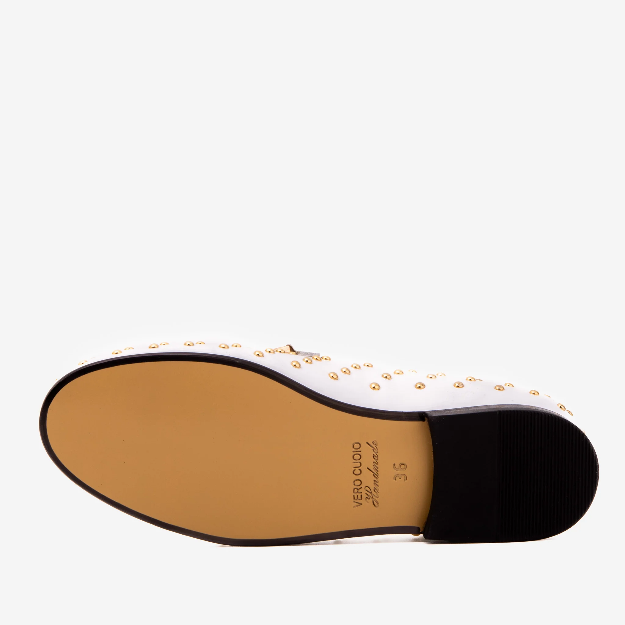 The Jupiter Shoe White Spike Leather Bit Dress Loafer Limited Edition Women Shoe - Image 7