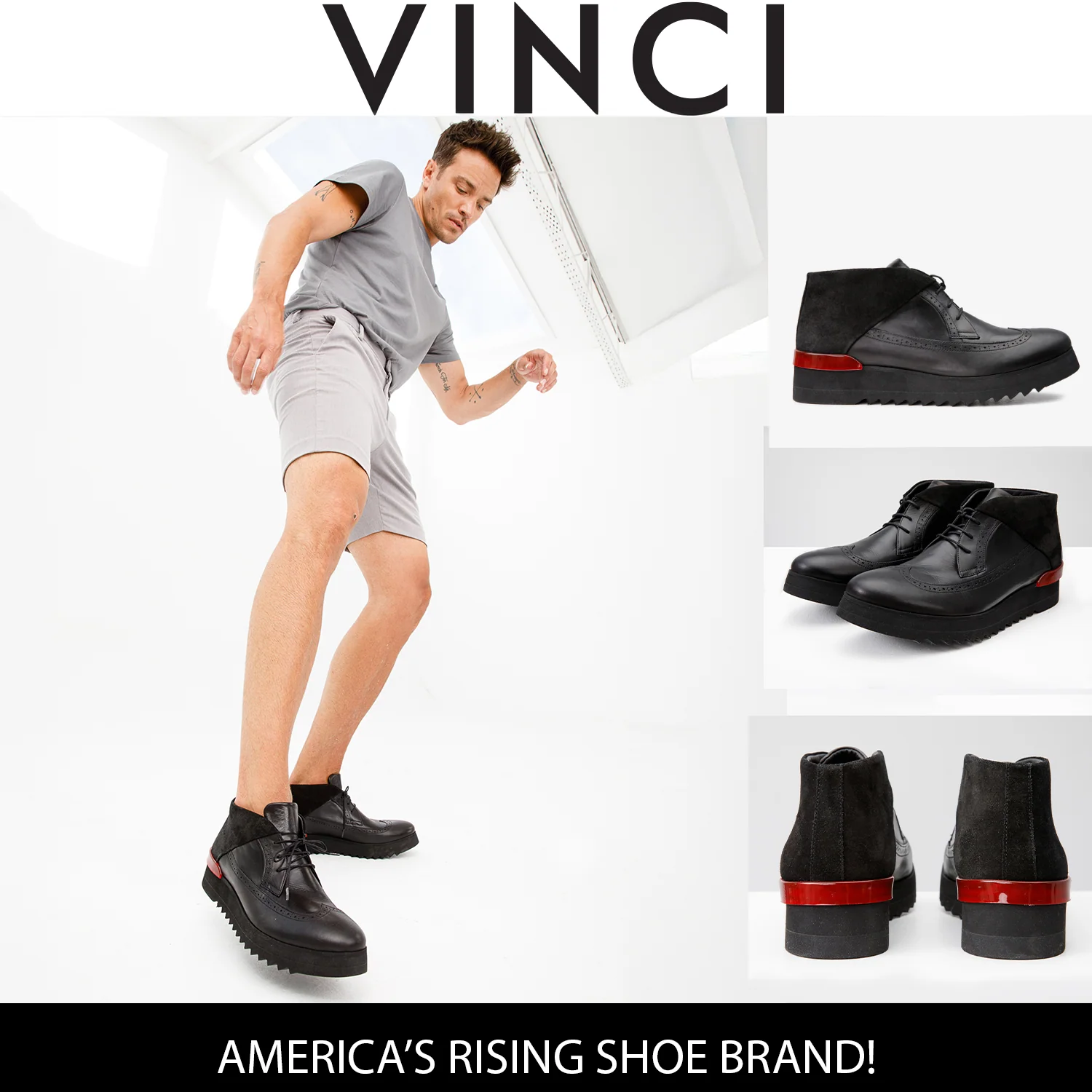 The Kagan Black Wingtip Chukka Men Sneaker Boot - Image 11