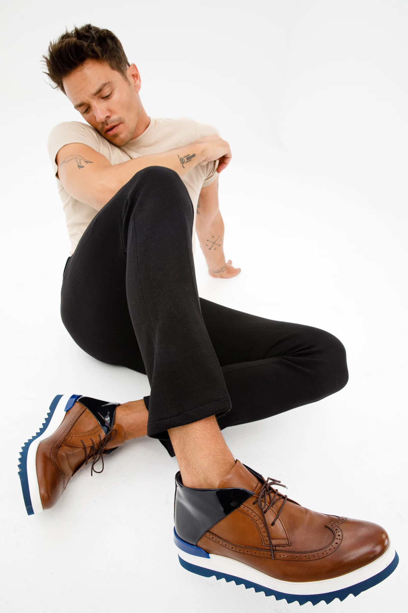 The Kagan Tan Wingtip Chukka Men Sneaker Boot - Image 9
