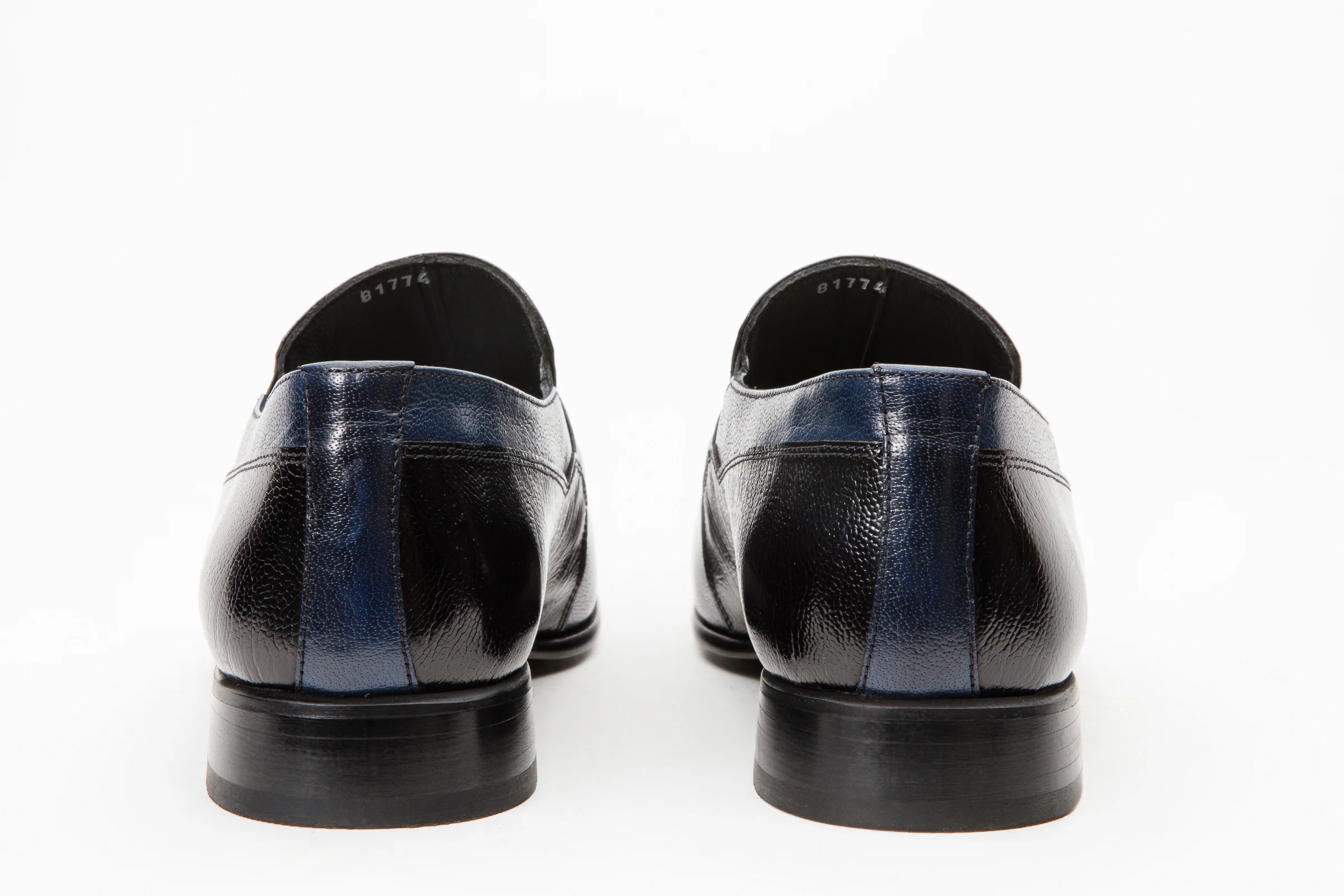 The Kazablanka Navy Leather Bit Loafer Men Shoe - Image 4