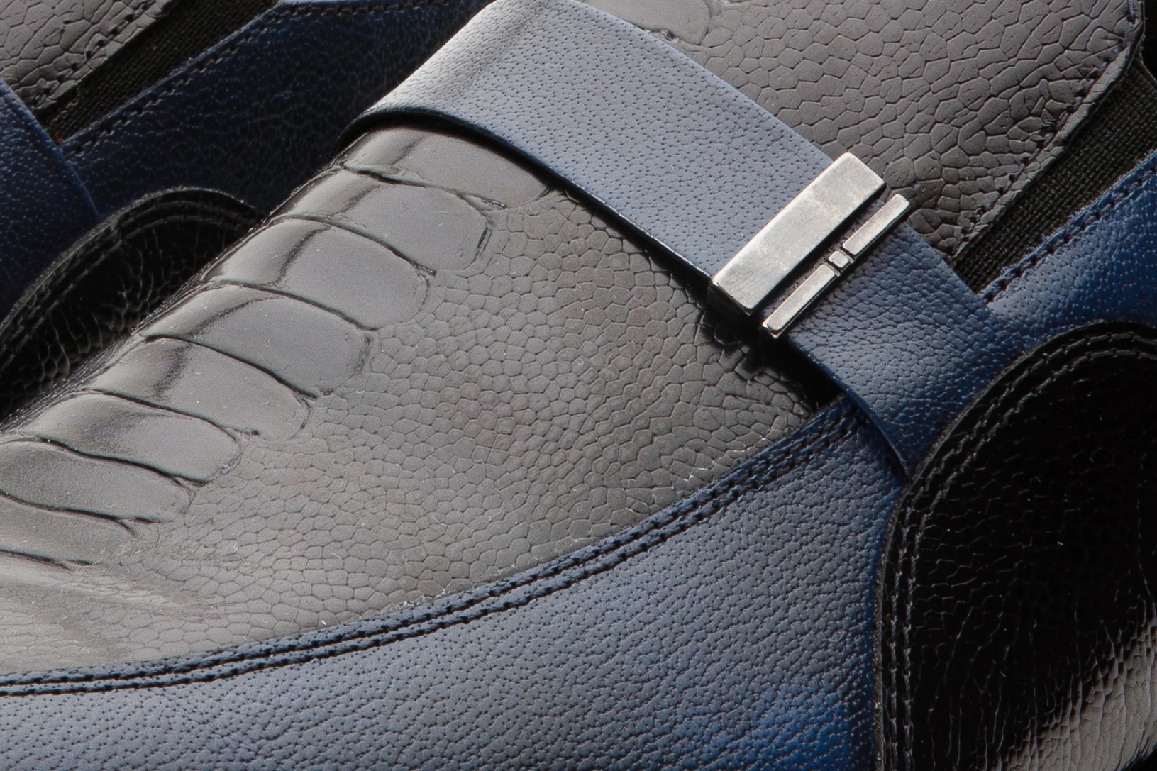 The Kazablanka Navy Leather Bit Loafer Men Shoe - Image 6