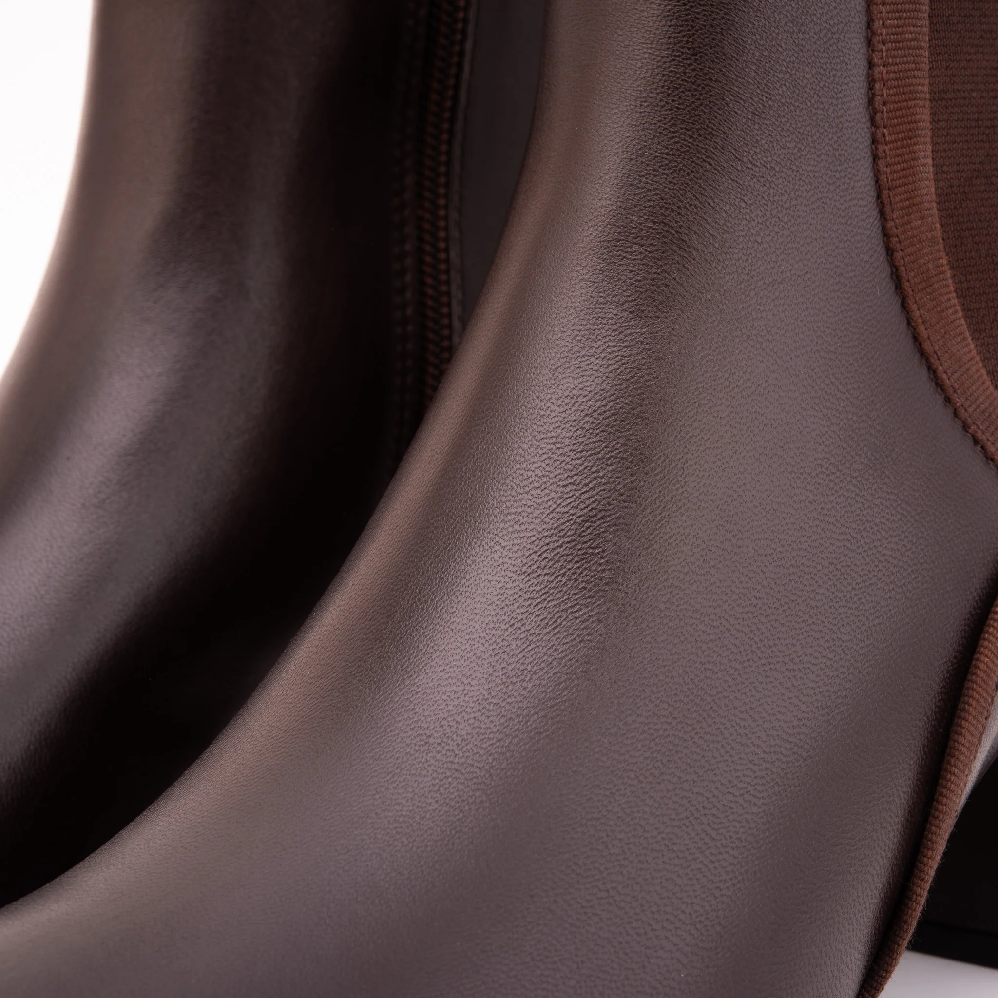 The Kensington Brown Leather Block Heel Women’s Mid-Calf Boot - Image 4