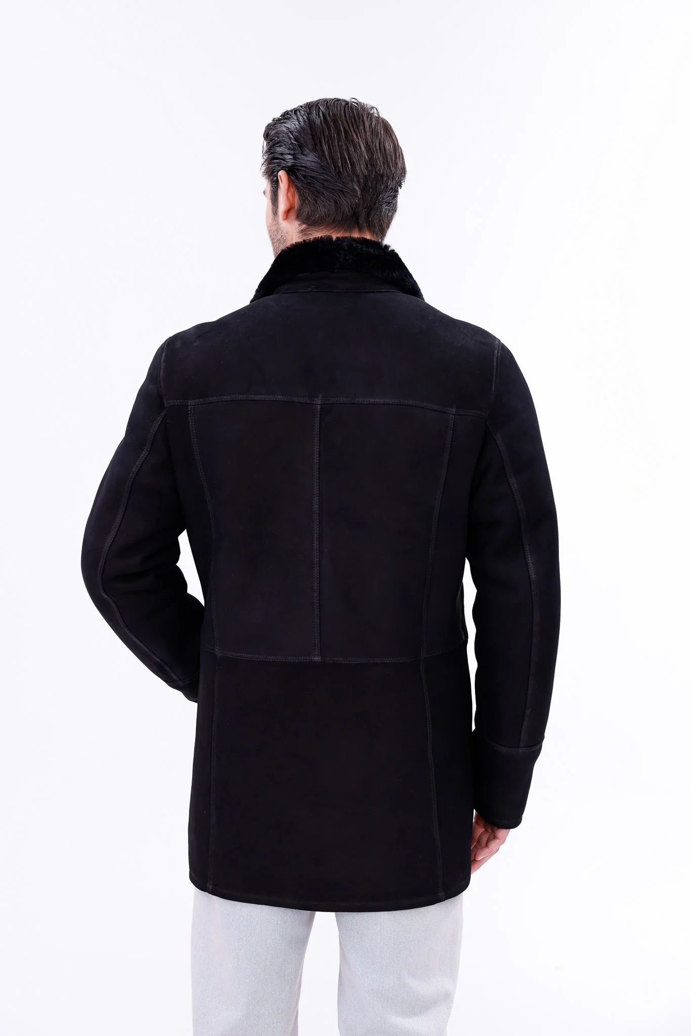 The Lariana Black Shearling Men Jacket - Image 3