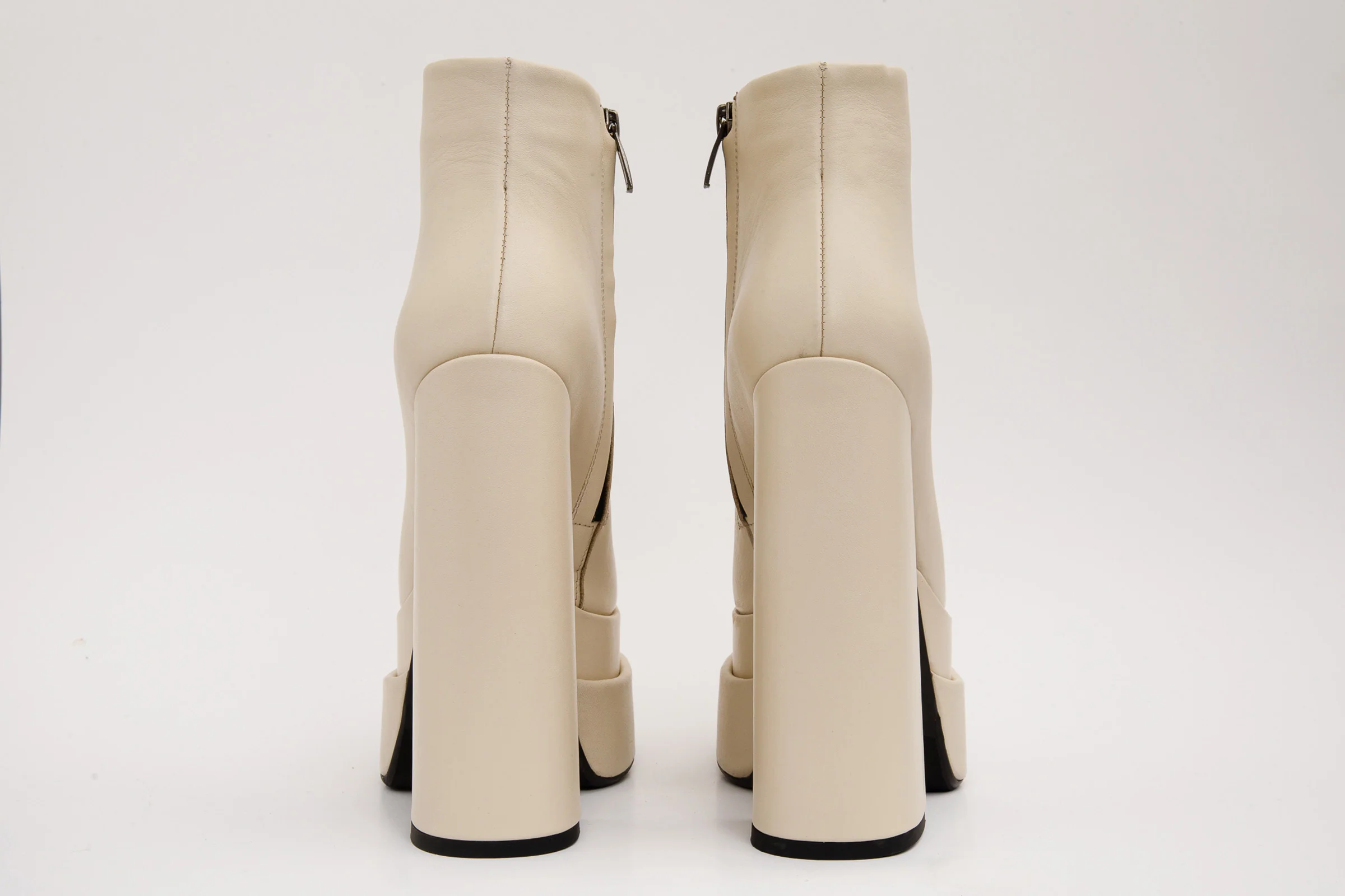 The Latino Cream Leather High Heel Women Boot Final Sale! - Image 4