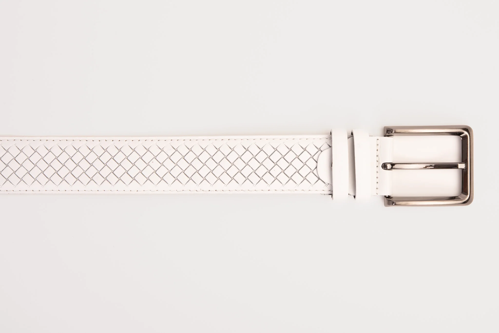 The Layla White Woven Leather Belt - Image 4