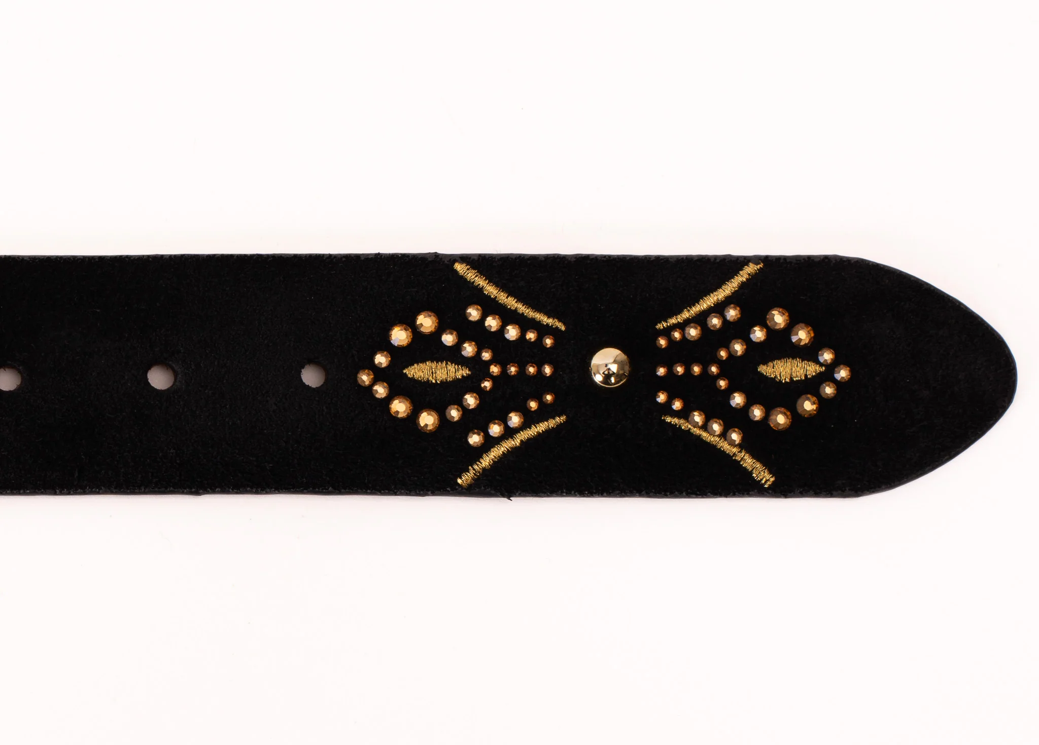 The Lazio Black Suede Leather Belt - Image 5
