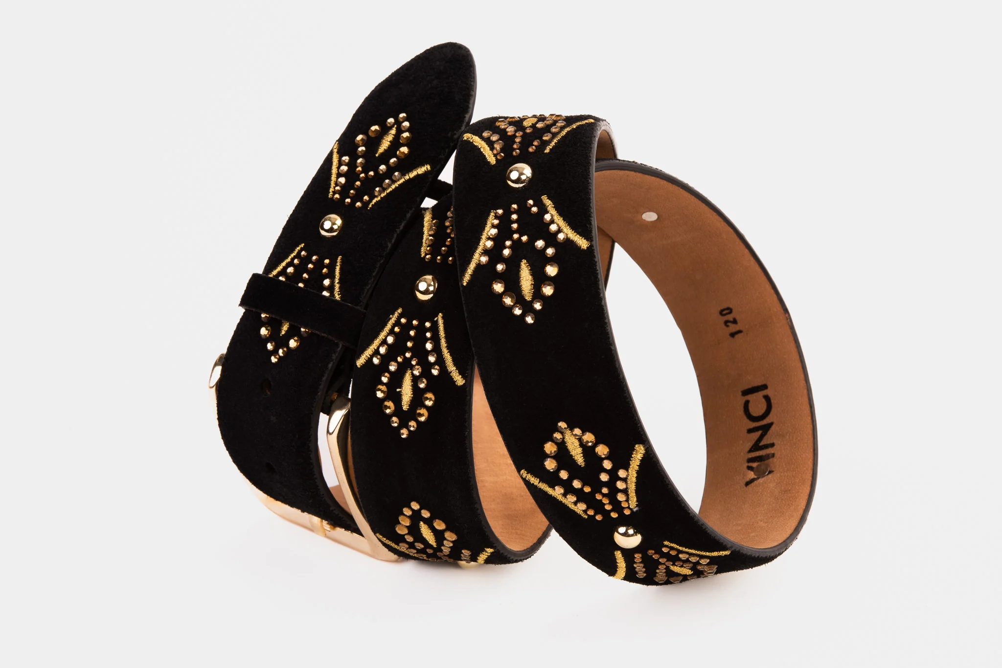 The Lazio Black Suede Leather Belt - Image 6