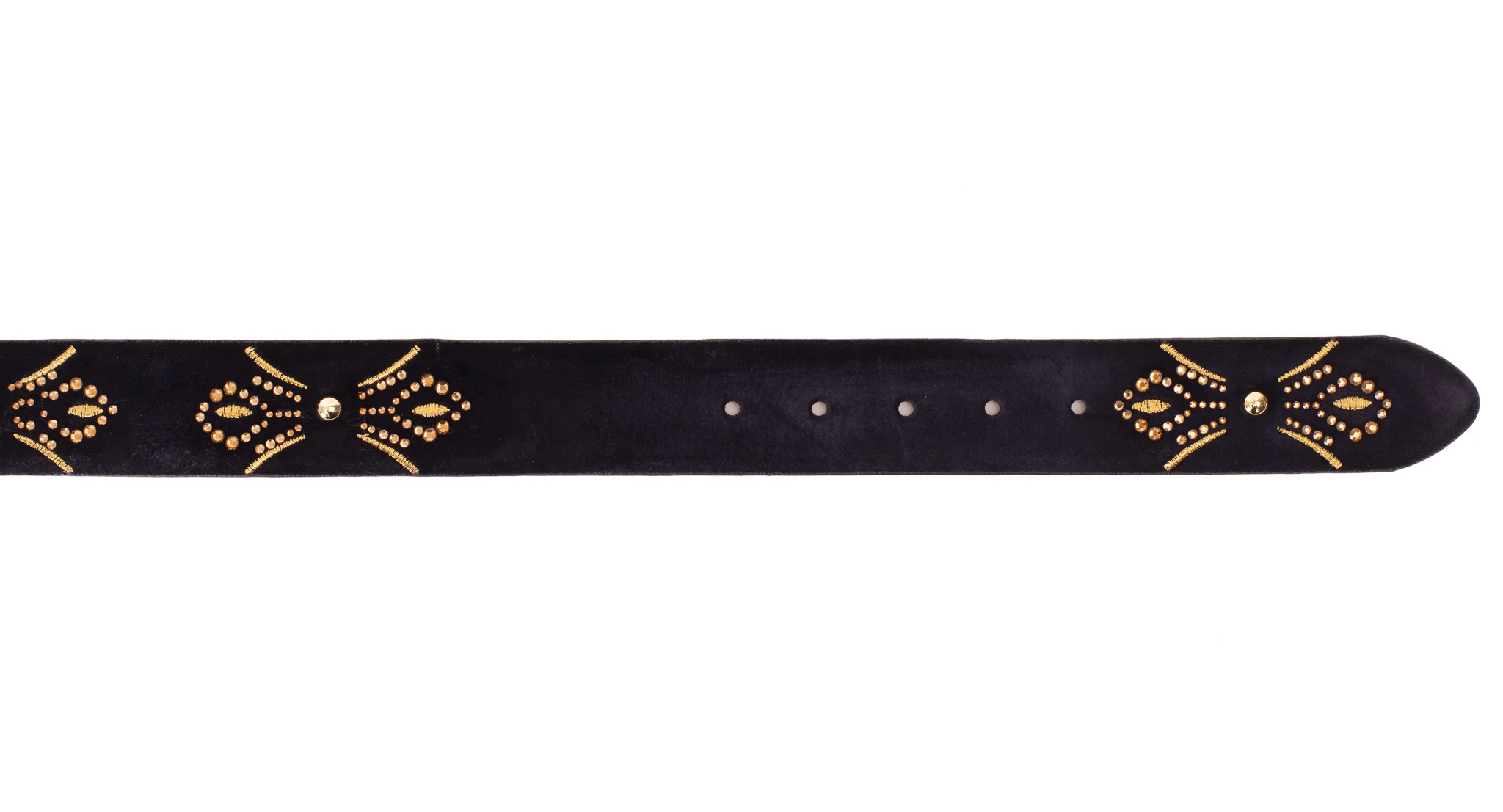The Lazio Navy Blue Suede Leather Belt - Image 3