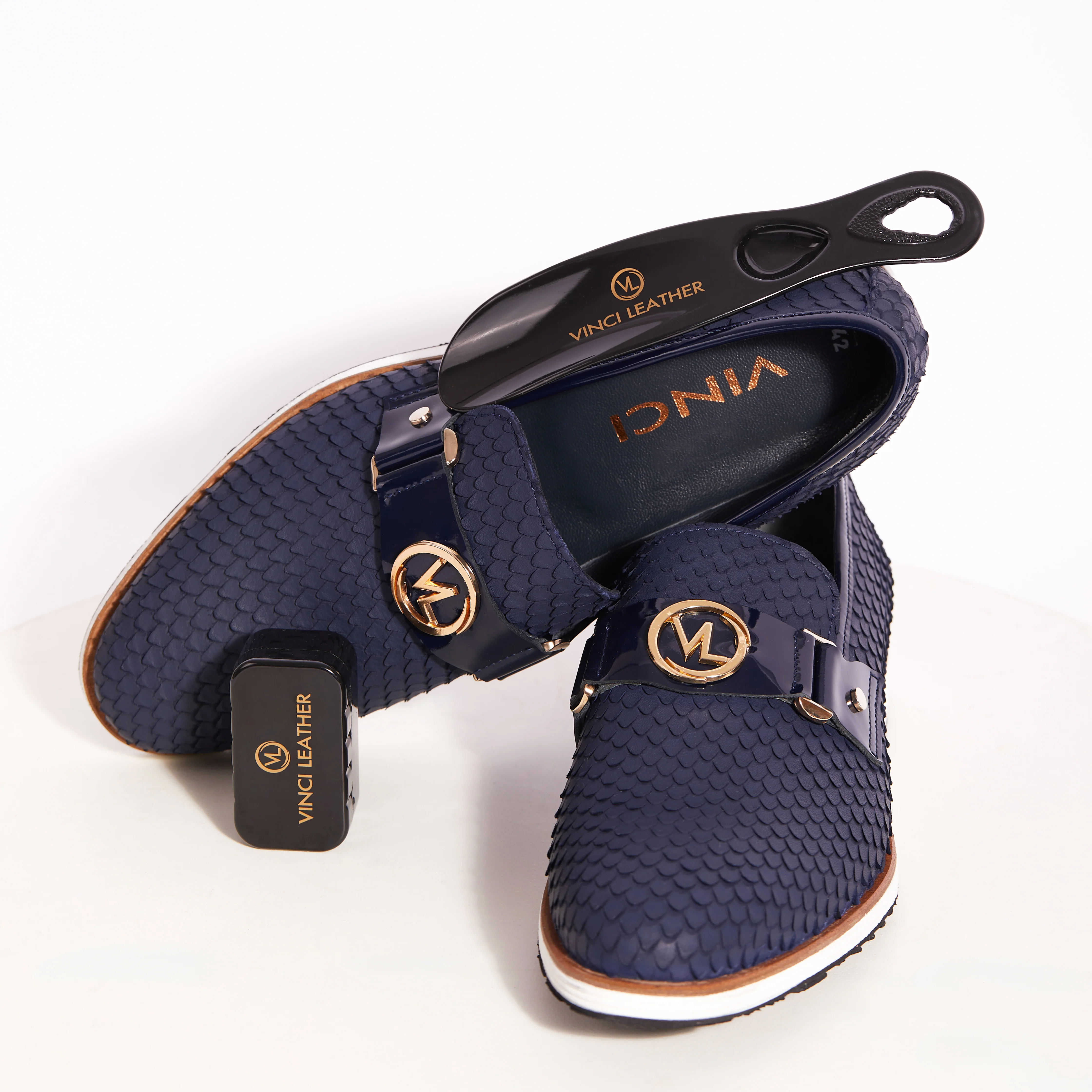 The Legacy Navy Blue Leather Men Casual Loafer Shoe - Image 10