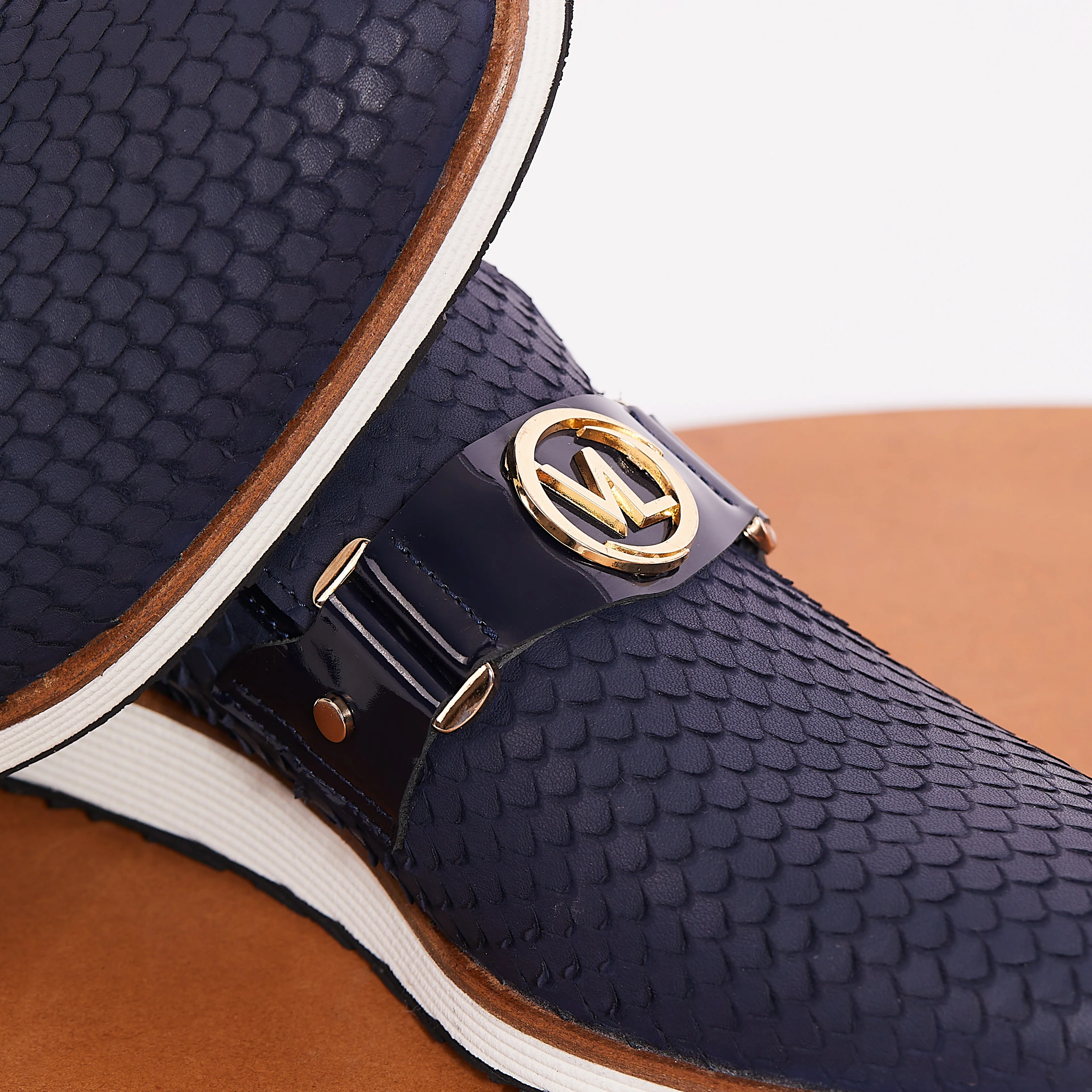 The Legacy Navy Blue Leather Men Casual Loafer Shoe - Image 11