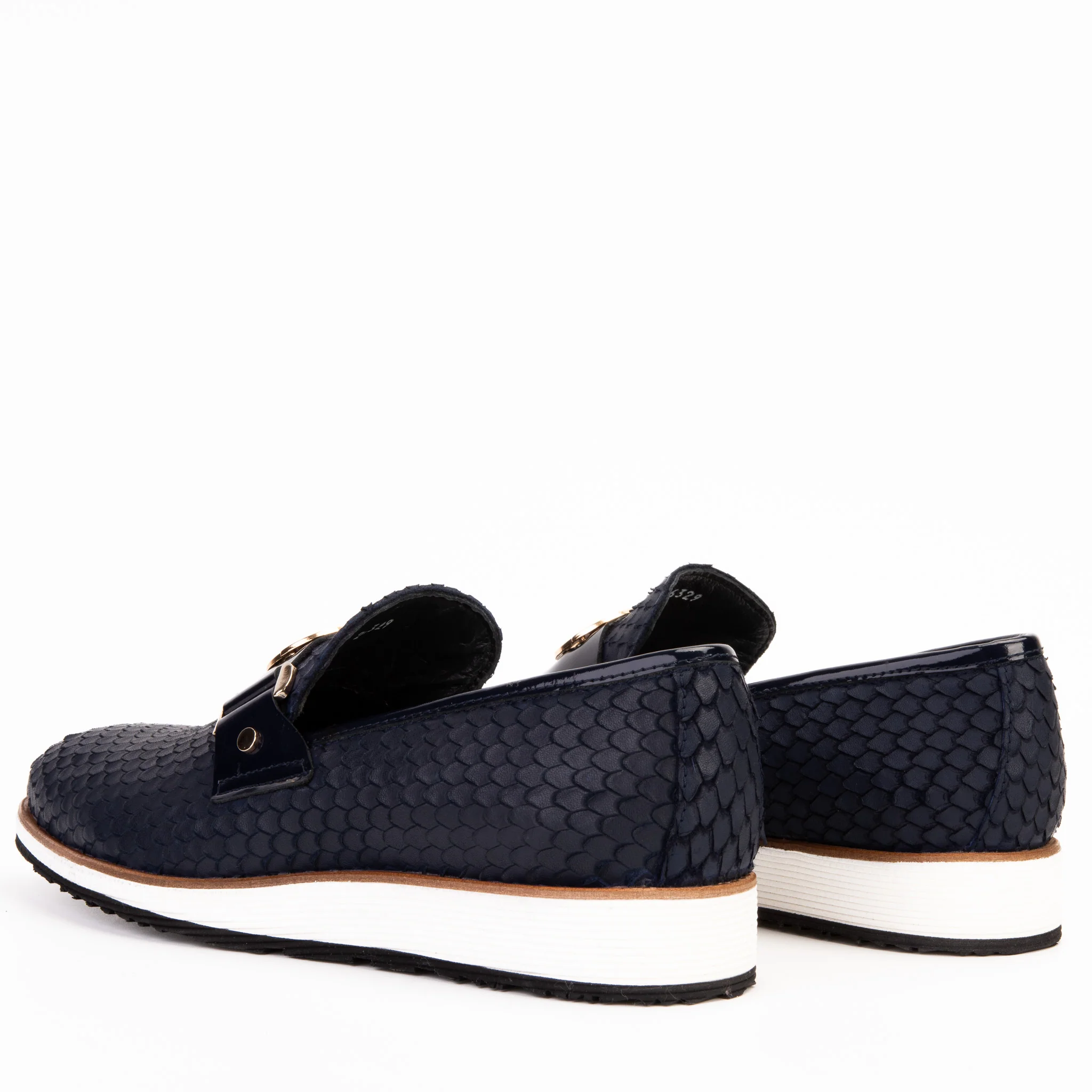 The Legacy Navy Blue Leather Men Casual Loafer Shoe - Image 6
