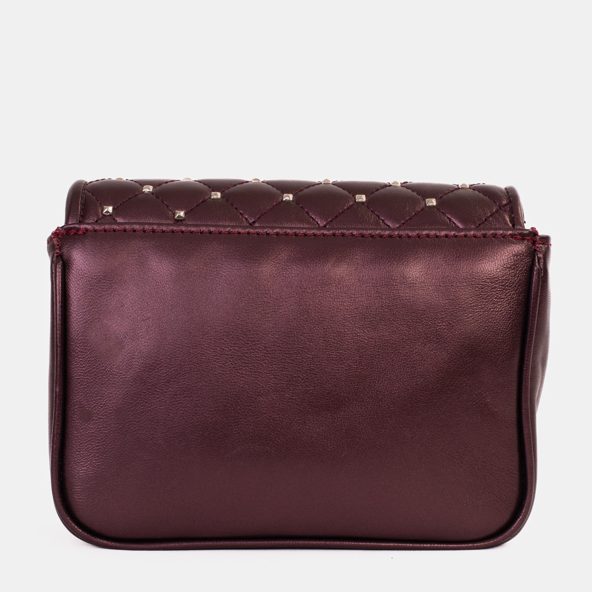 The Leno Burgundy Leather Handbag - Image 6
