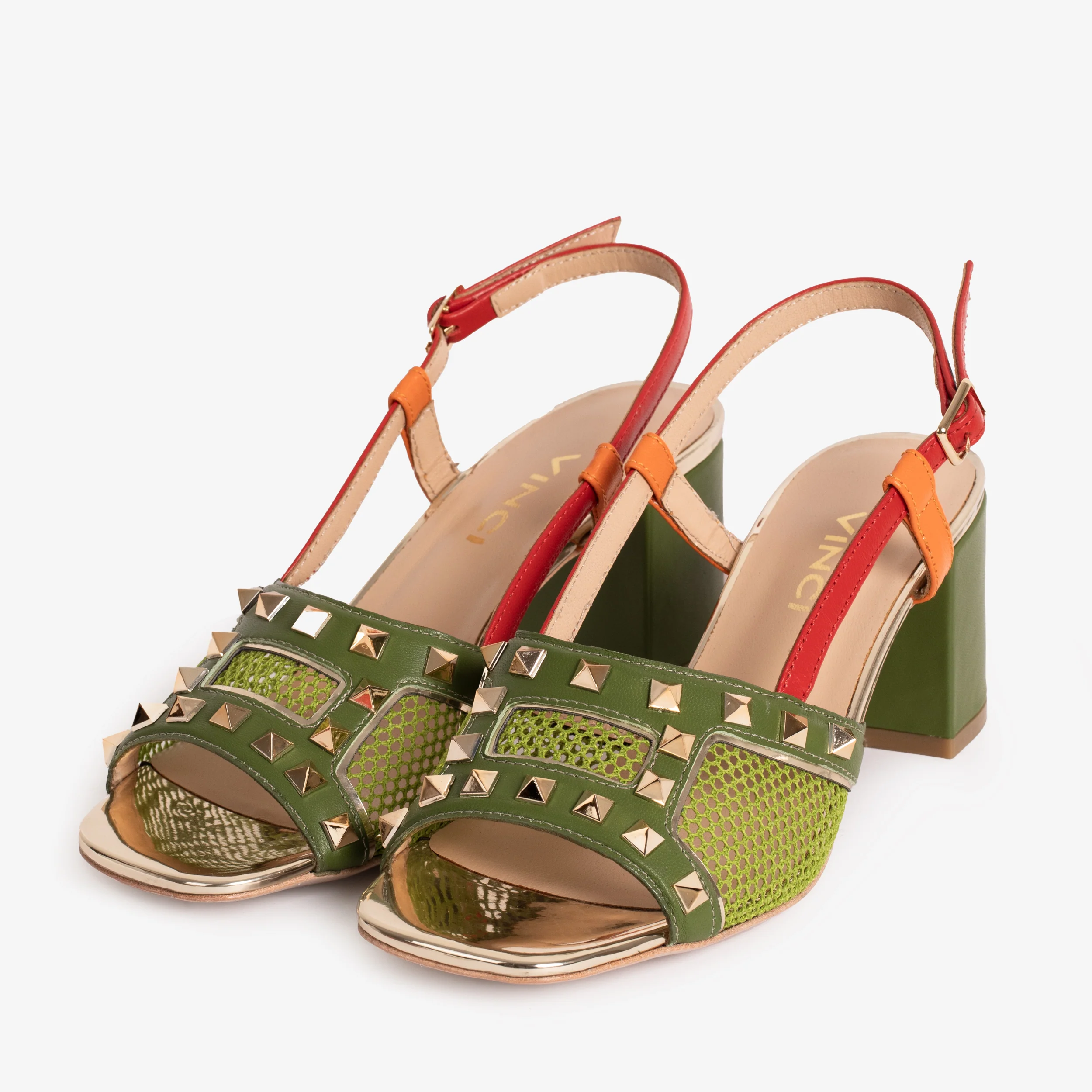 The Linea Green Leather Women Slingback Sandal - Image 3