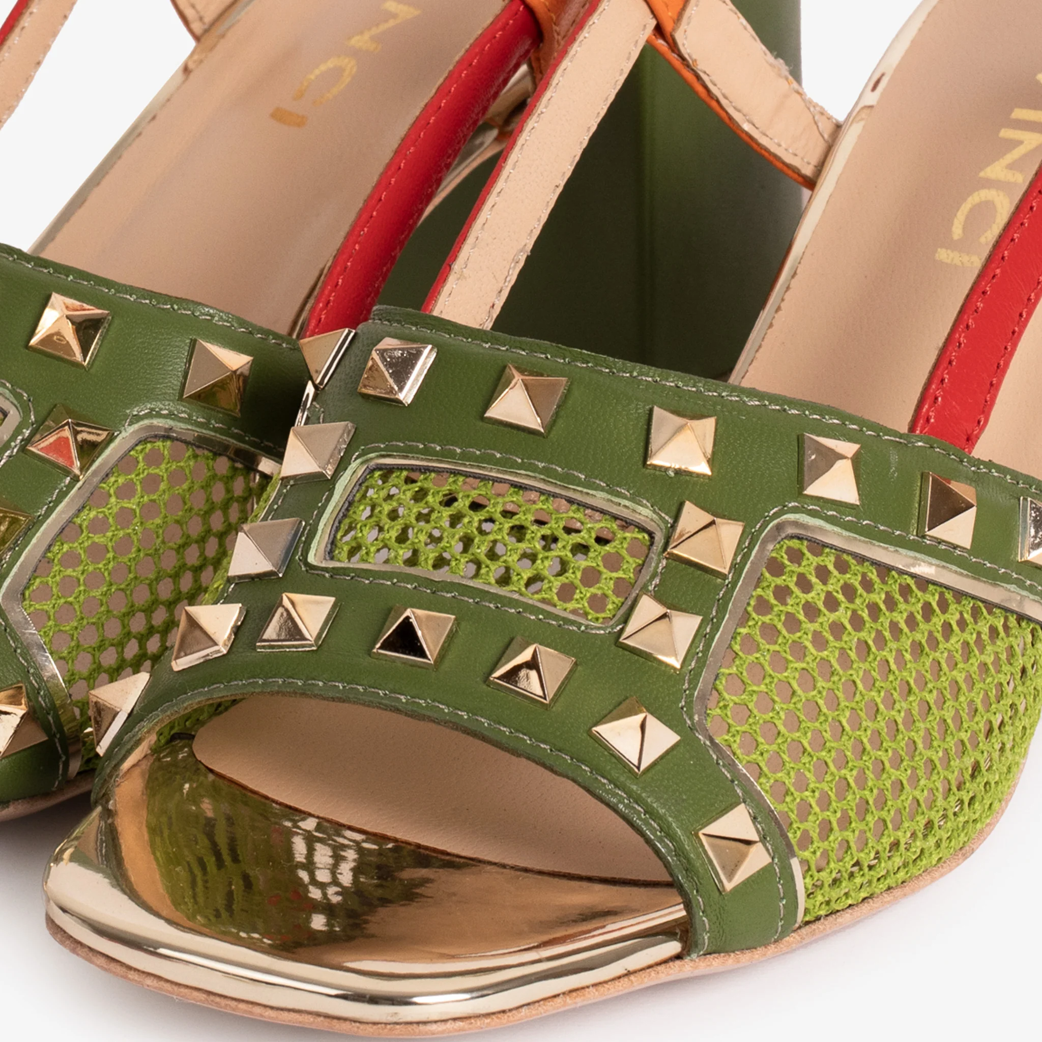 The Linea Green Leather Women Slingback Sandal - Image 6