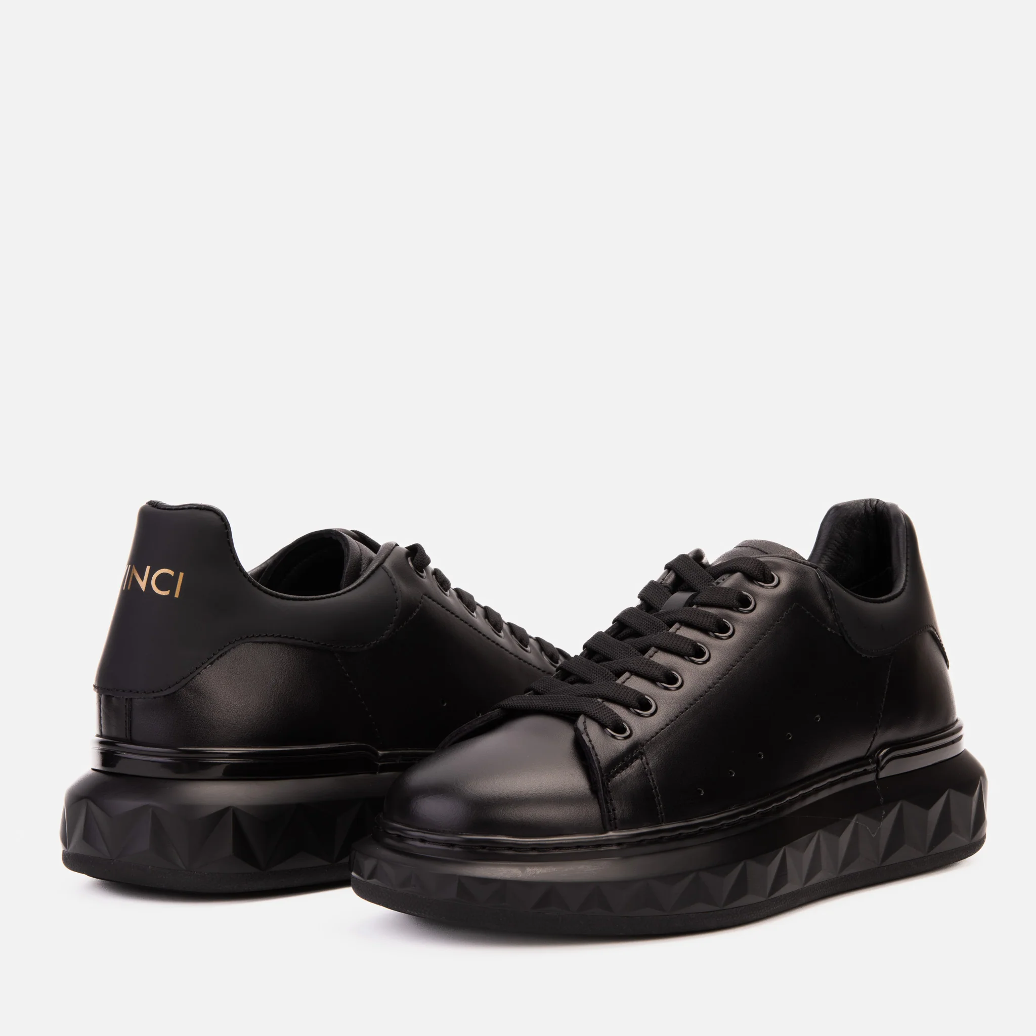 The Linq Black Leather Men Sneaker - Image 6