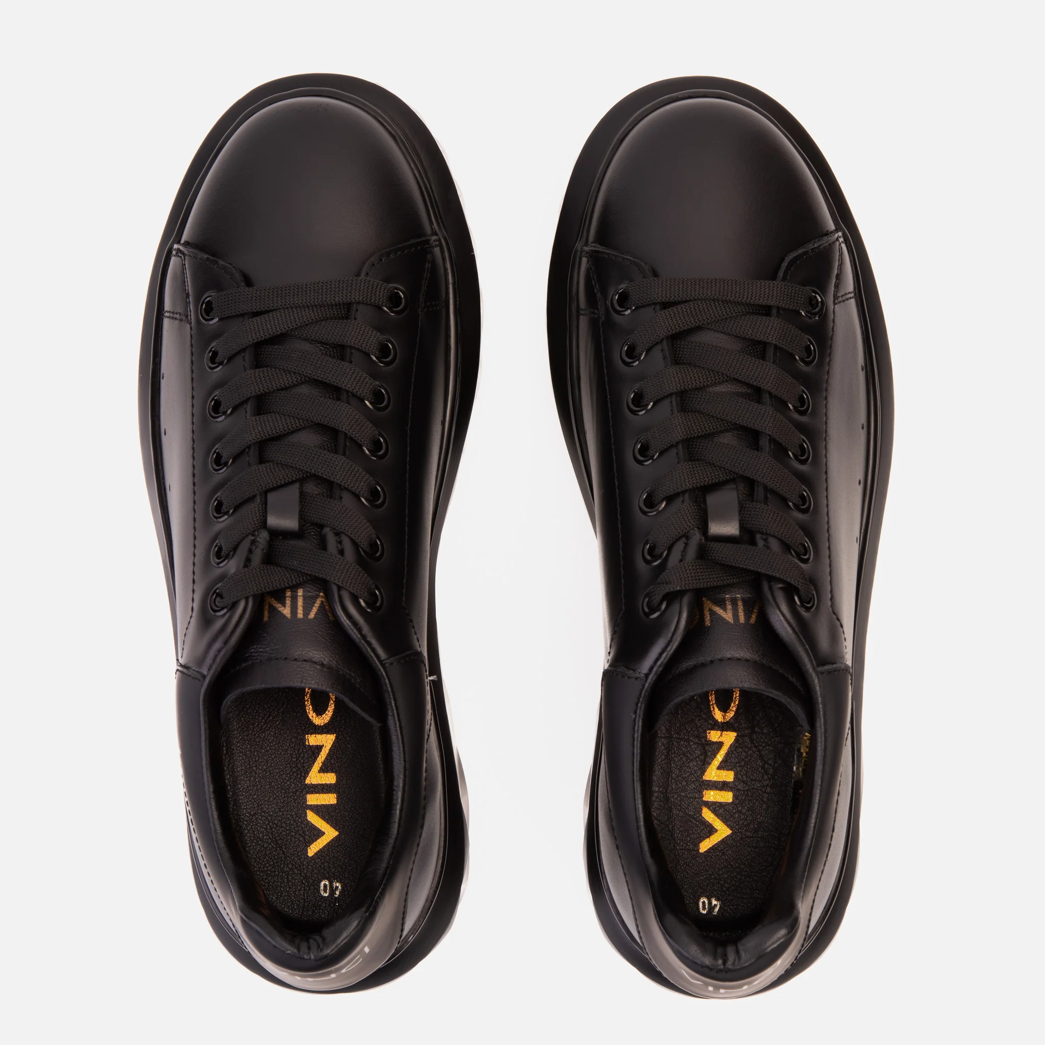 The Linq Black Leather Men Sneaker - Image 9
