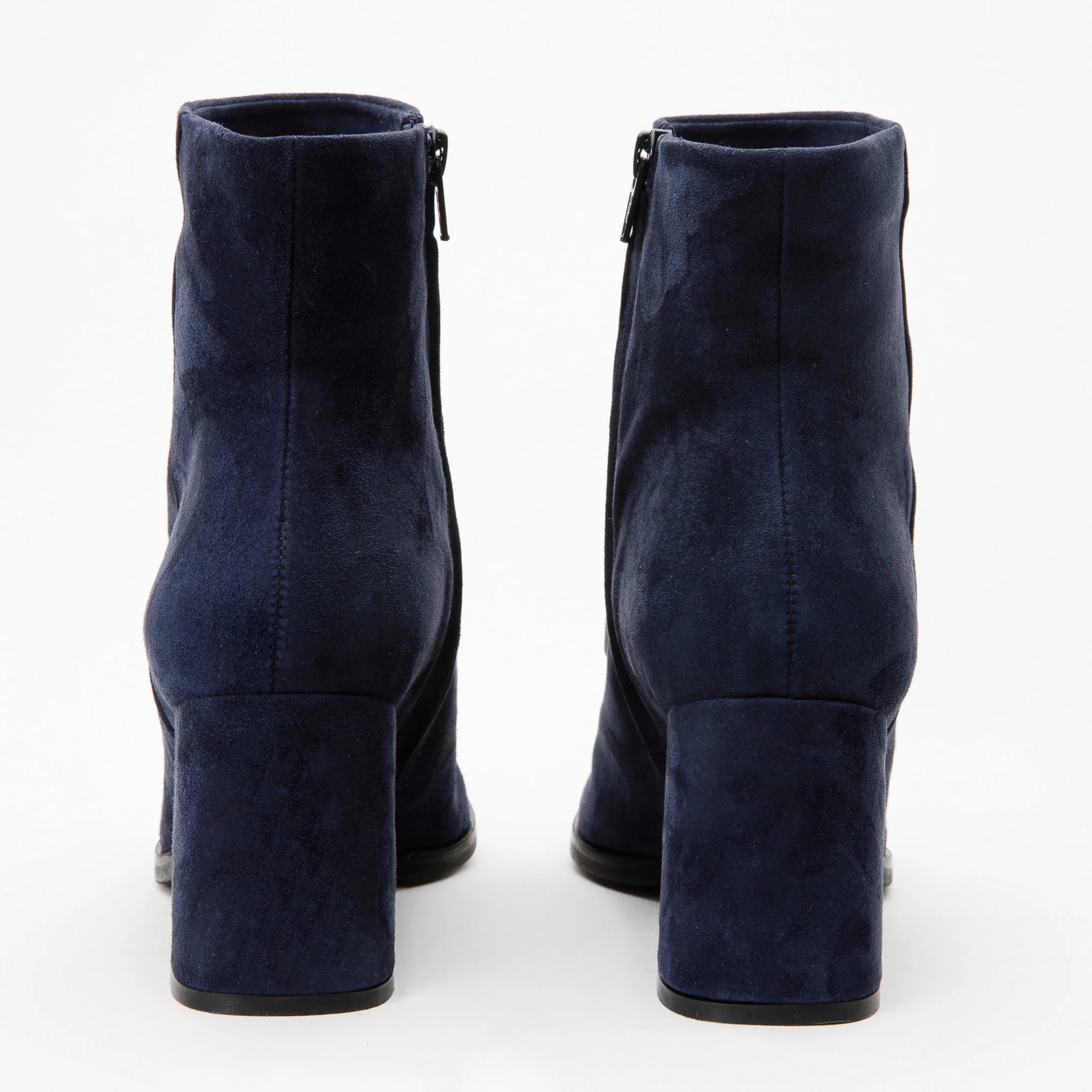 The Luksor Navy Blue Suede Leather Block Heel Women Boot - Image 5