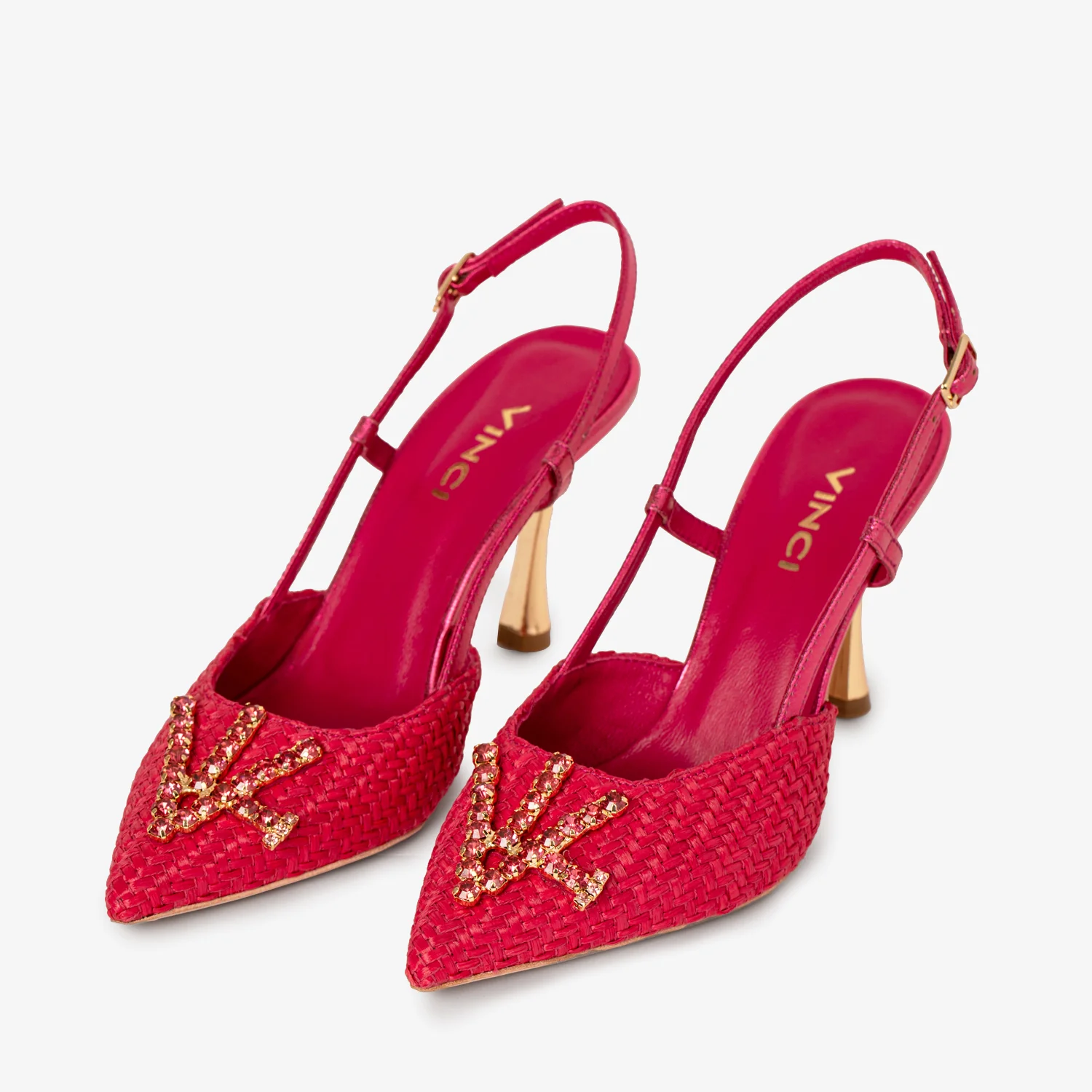 The Luna Fuchsia Leather Slingback Women Sandal - Image 3