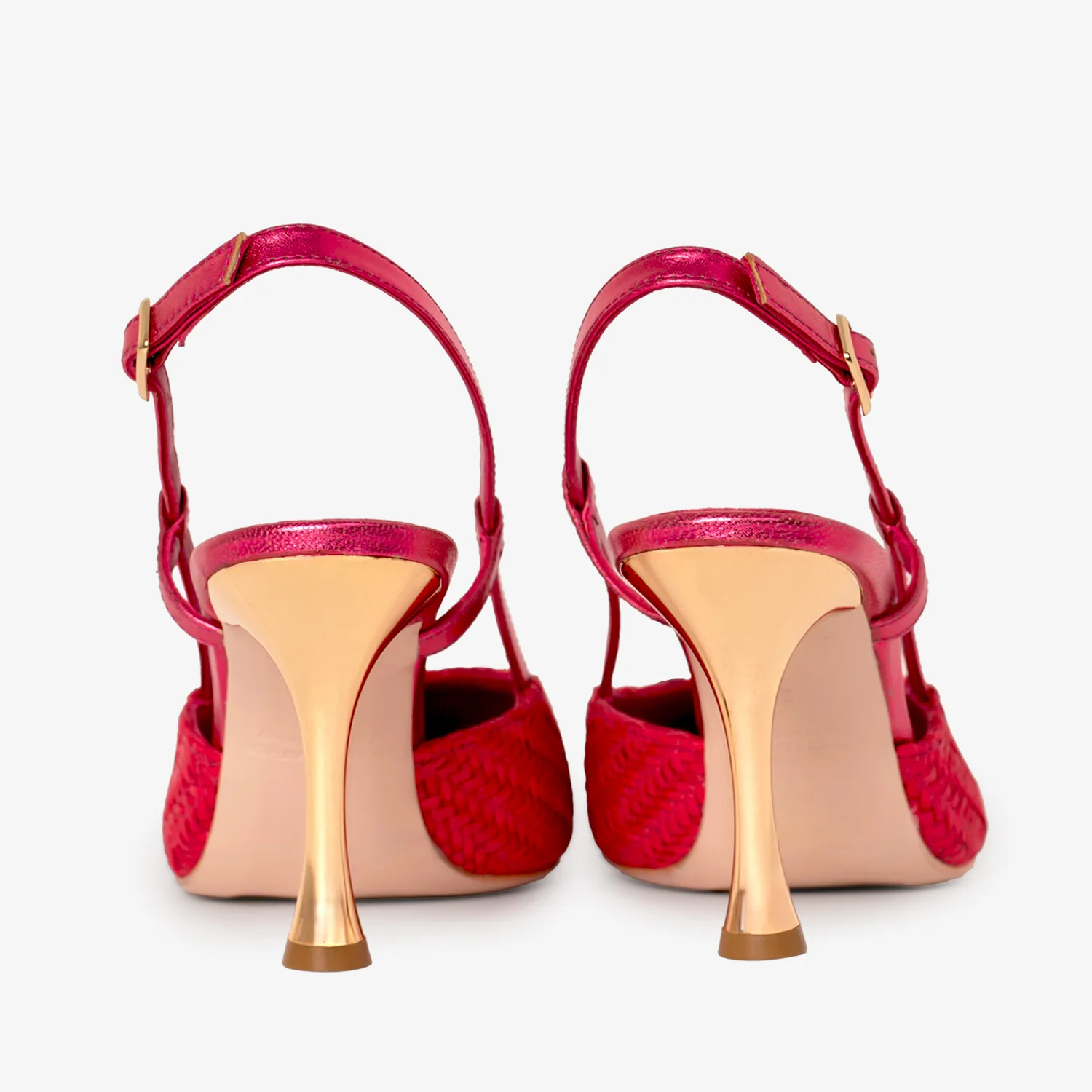 The Luna Fuchsia Leather Slingback Women Sandal - Image 5