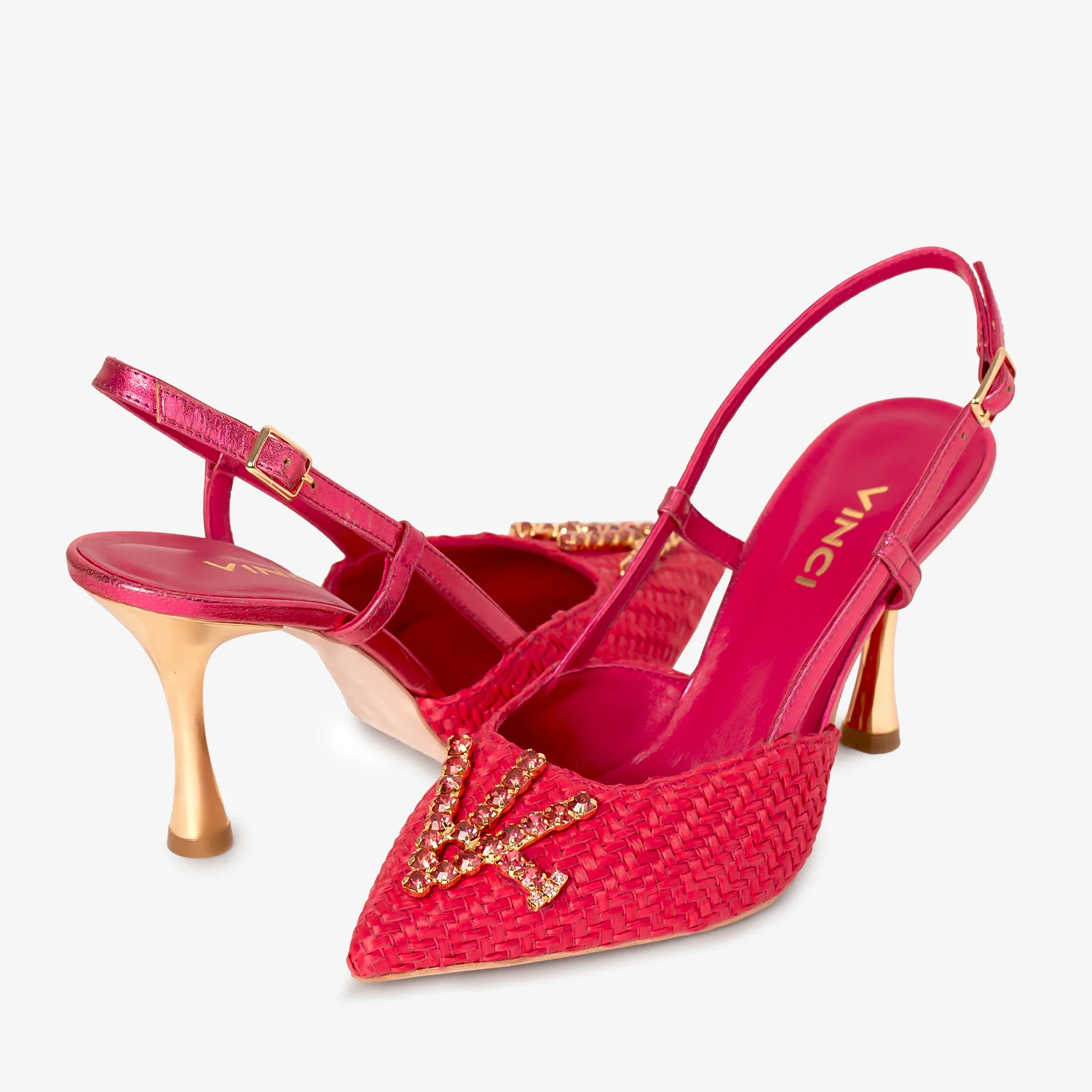 The Luna Fuchsia Leather Slingback Women Sandal - Image 6