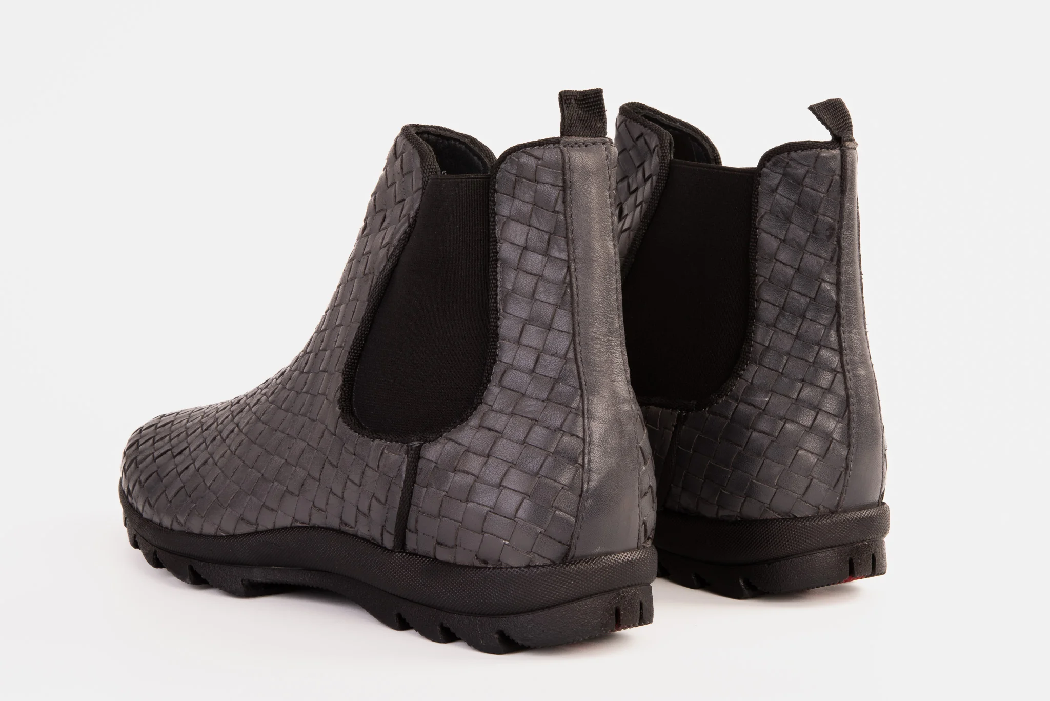 The Luxpre Grey Leather Handwoven Casual Chelsea Men Boot Final Sale! - Image 3