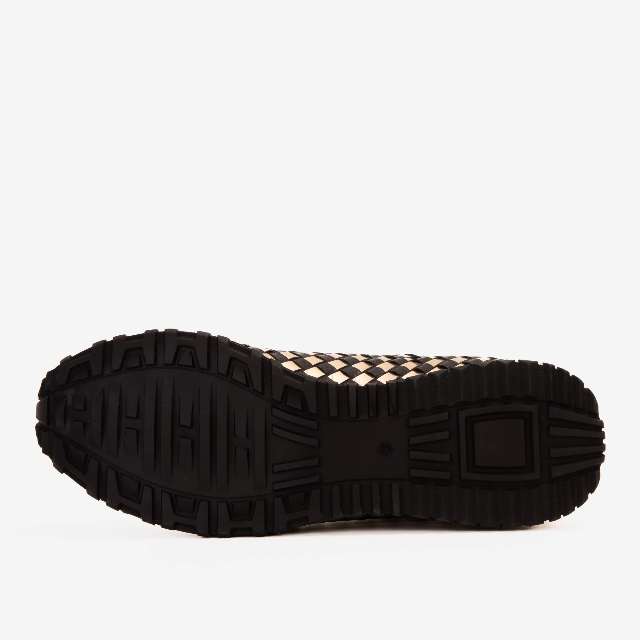 The Mackenzie Black & Gold Woven Leather Men Sneaker - Image 8